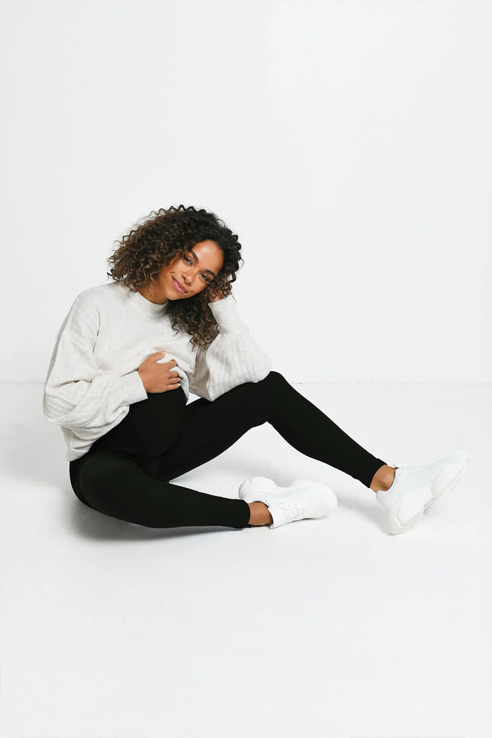 Maternity Winter Everyday Leggings - Deep Olive - Image 4