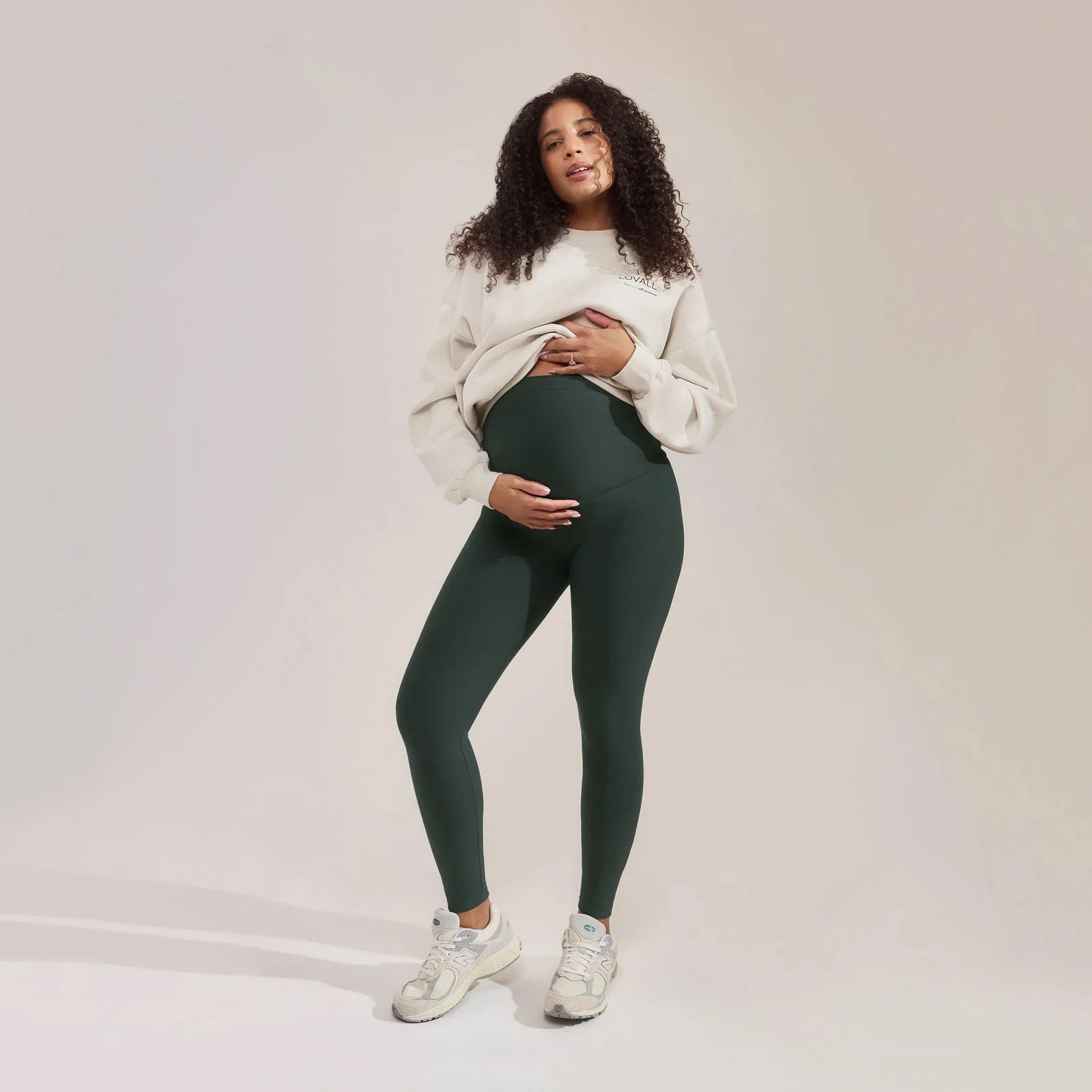 Maternity Winter Everyday Leggings - Pine - Image 2