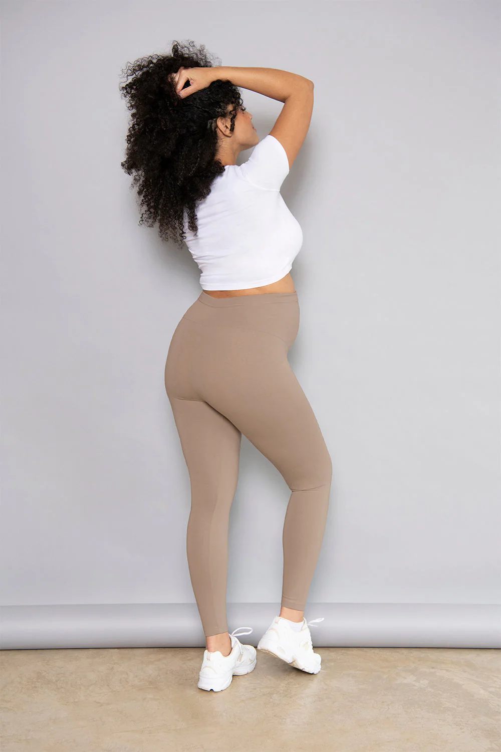 Maternity Winter Everyday Leggings - Stone - Image 2