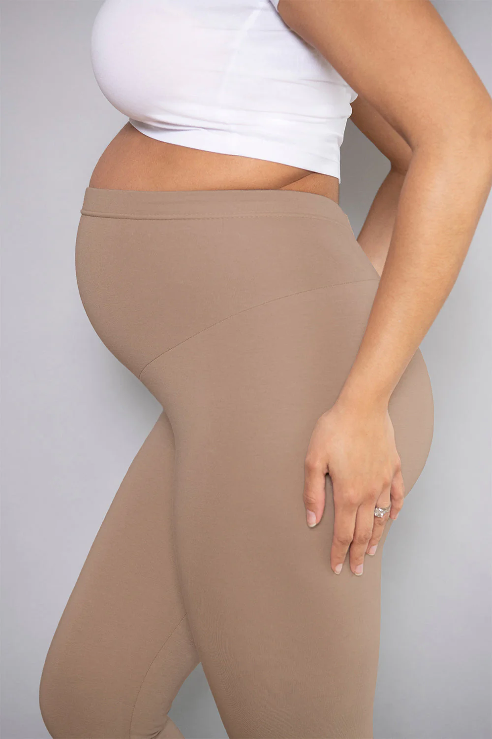 Maternity Winter Everyday Leggings - Stone - Image 5