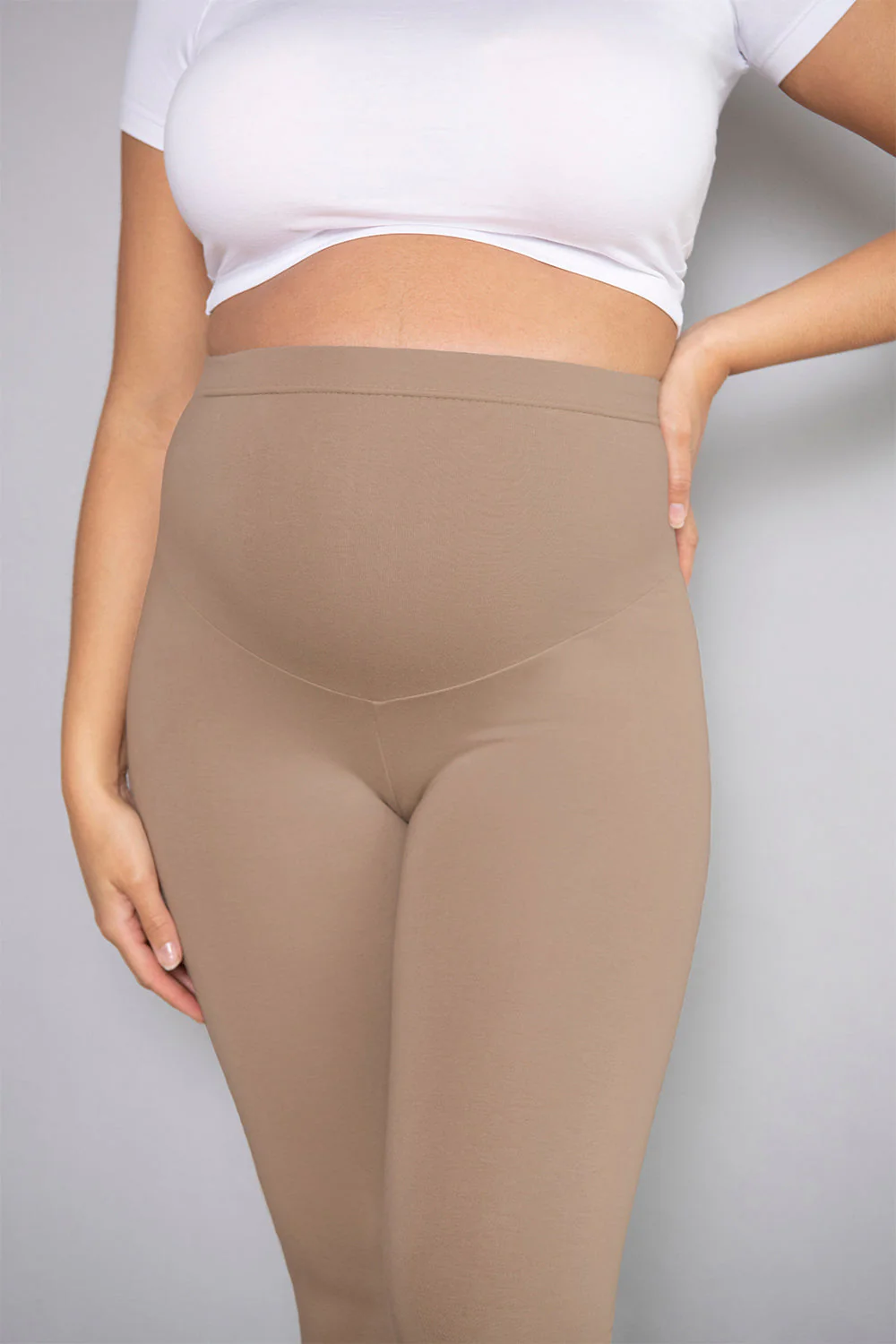 Maternity Winter Everyday Leggings - Stone - Image 6