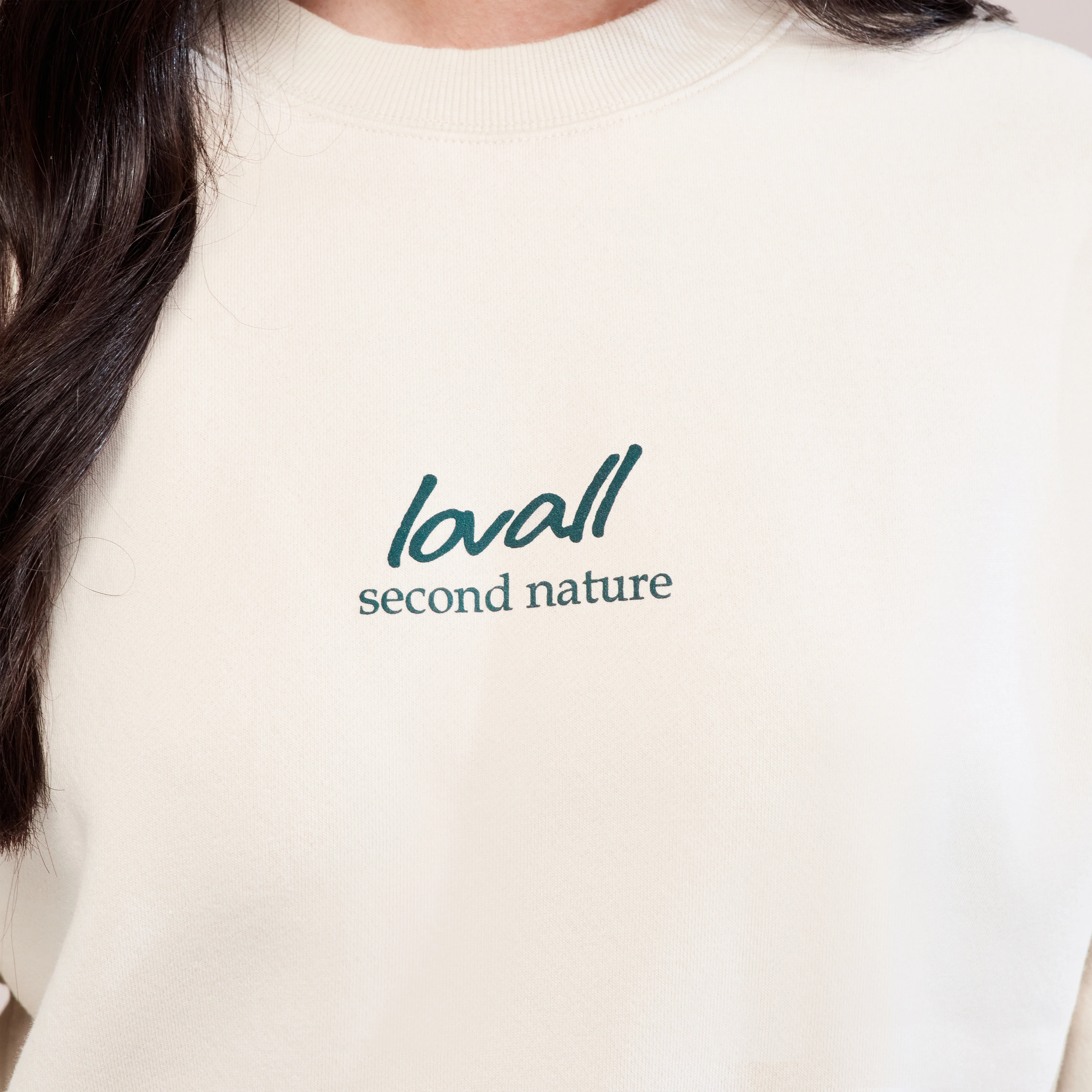 Organic Oversized Sweatshirt Landscape - Ecru - Image 3