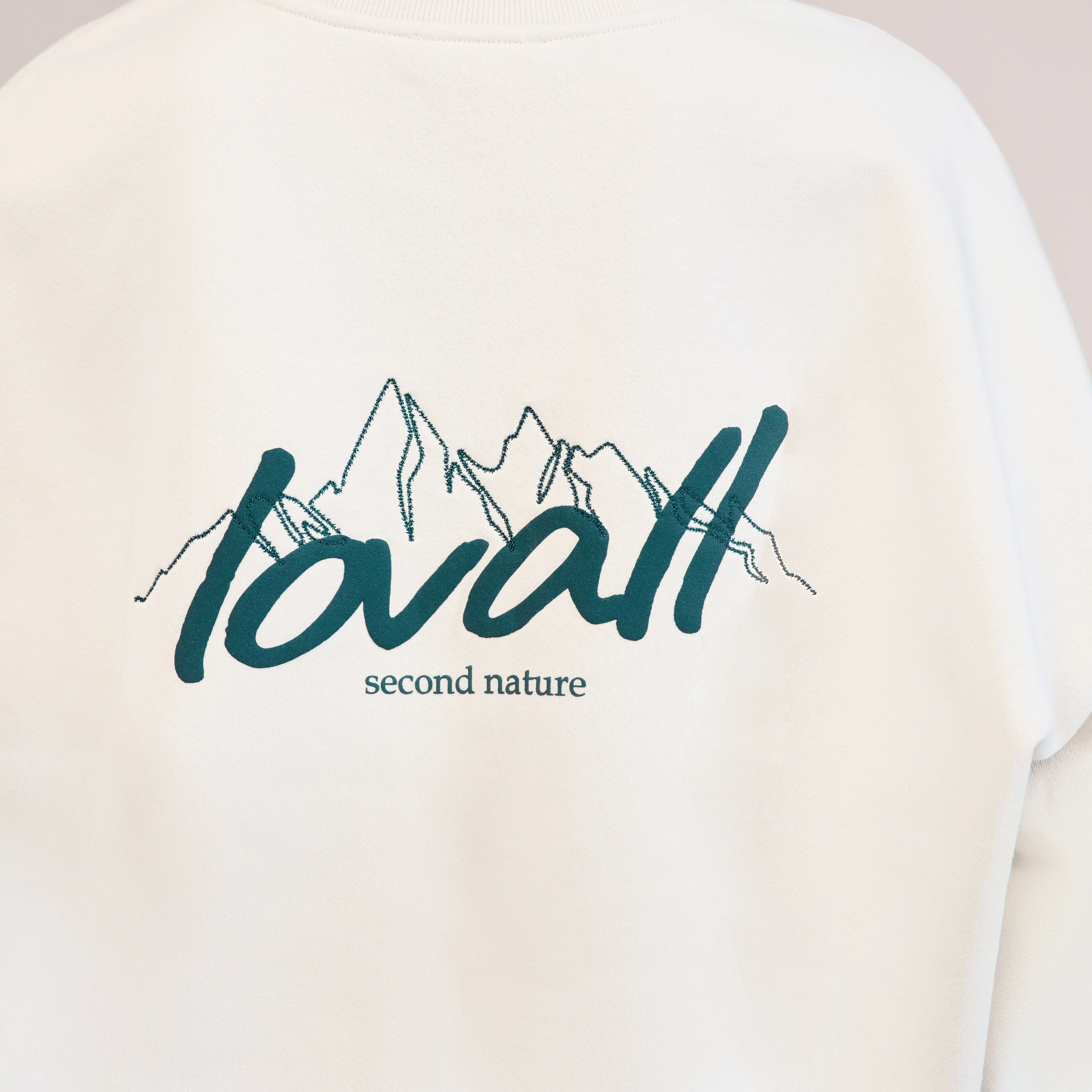 Organic Oversized Sweatshirt Landscape - Ecru - Image 4