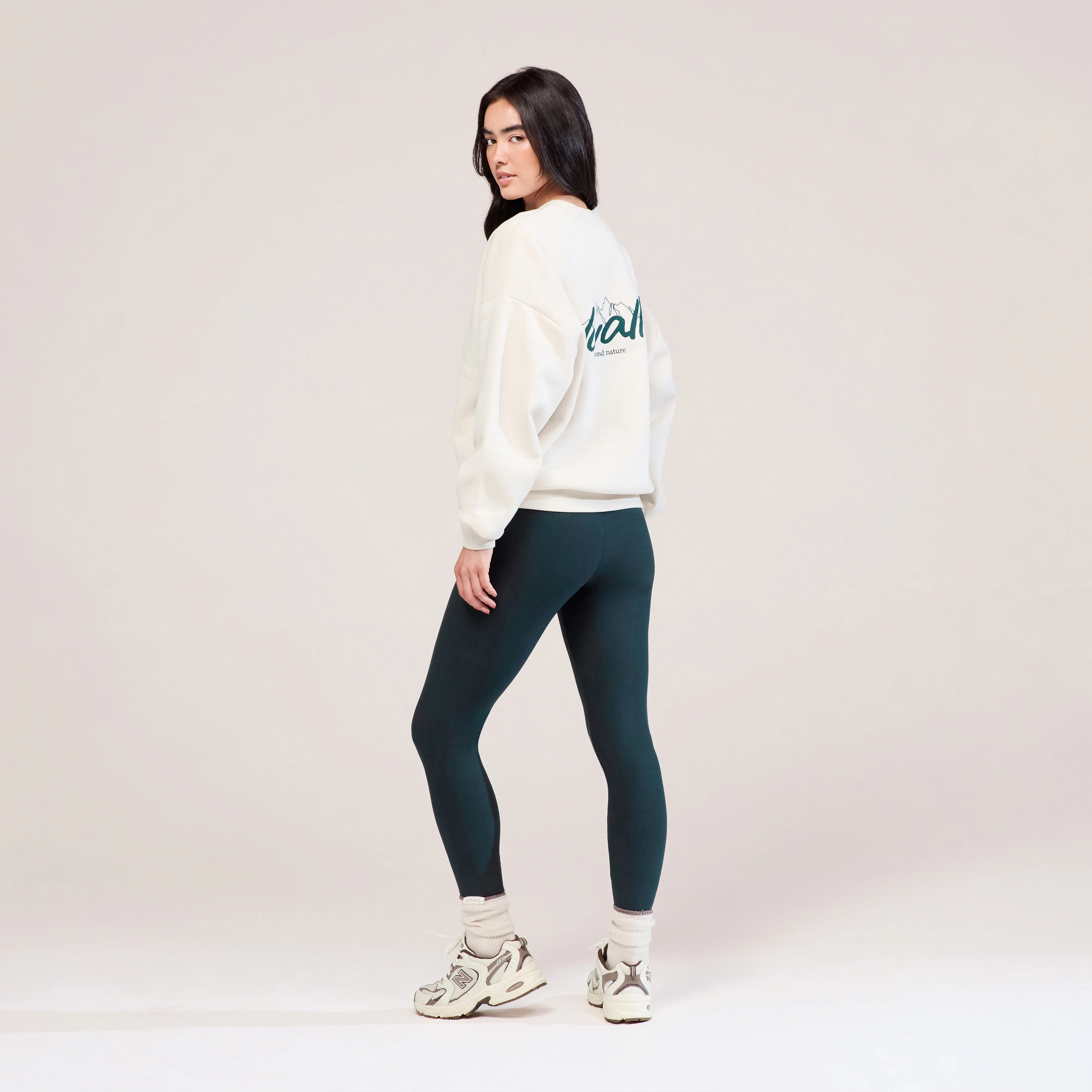 Organic Oversized Sweatshirt Landscape - Ecru - Image 6