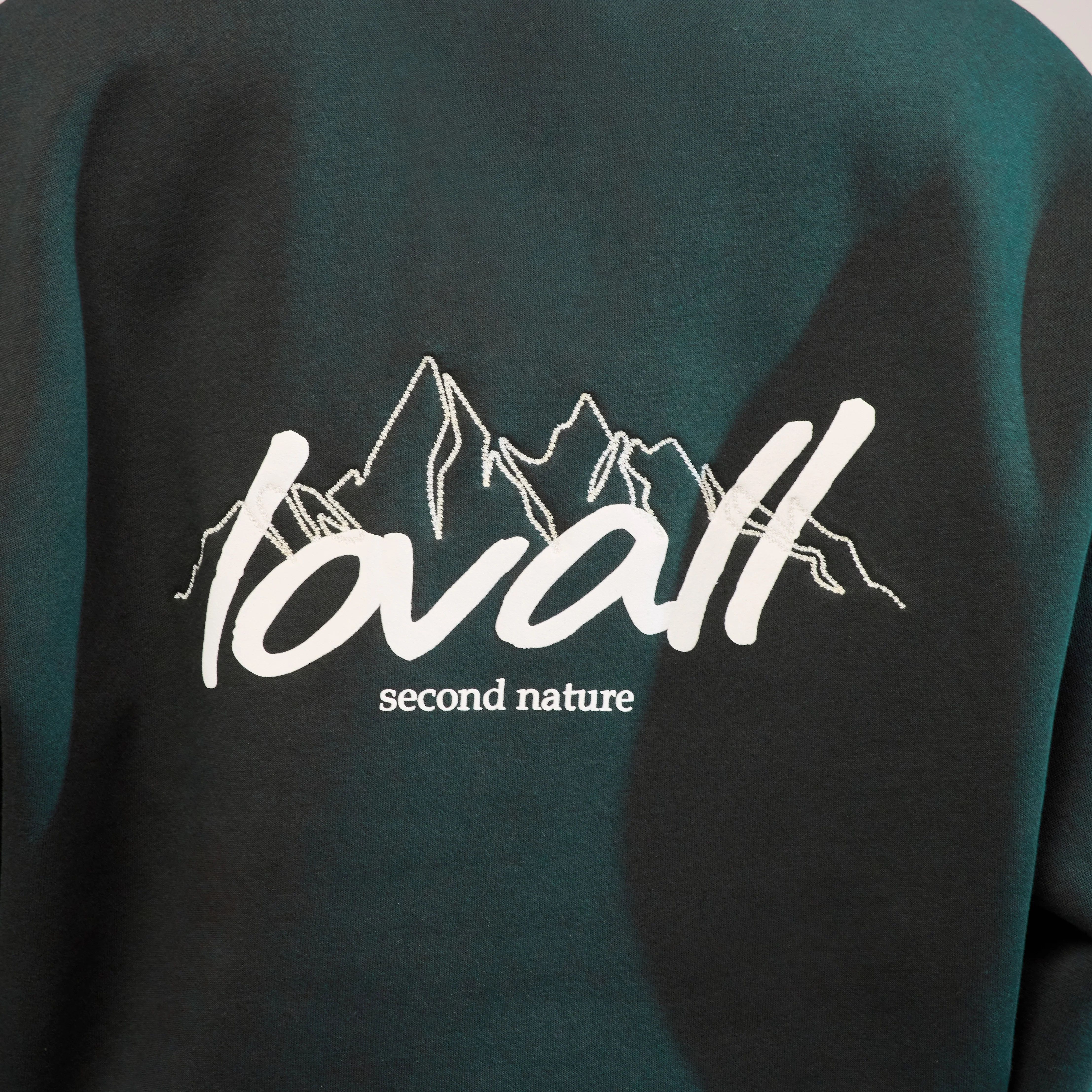Organic Oversized Sweatshirt Landscape - Pine - Image 4