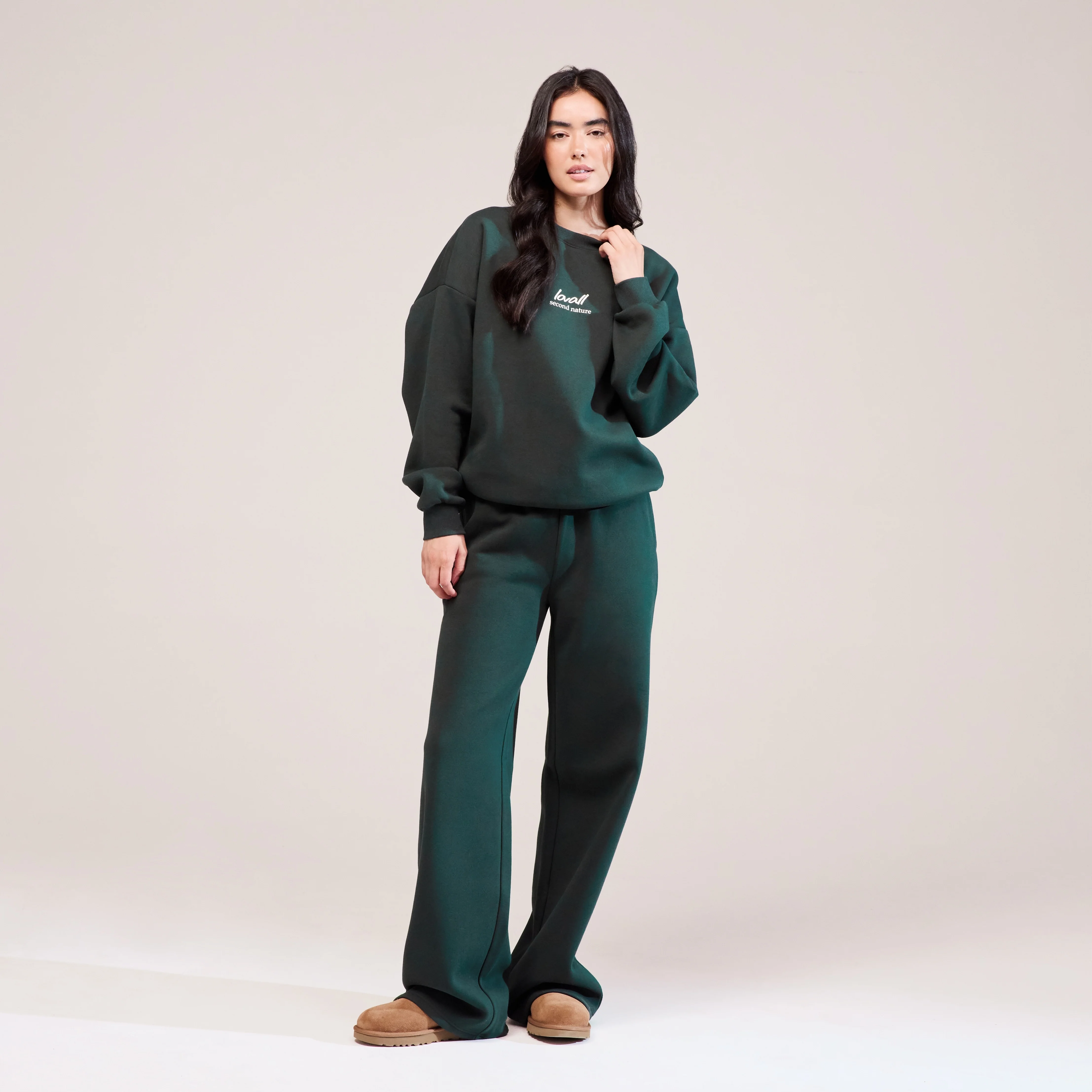 Organic Oversized Sweatshirt Landscape - Pine - Image 5
