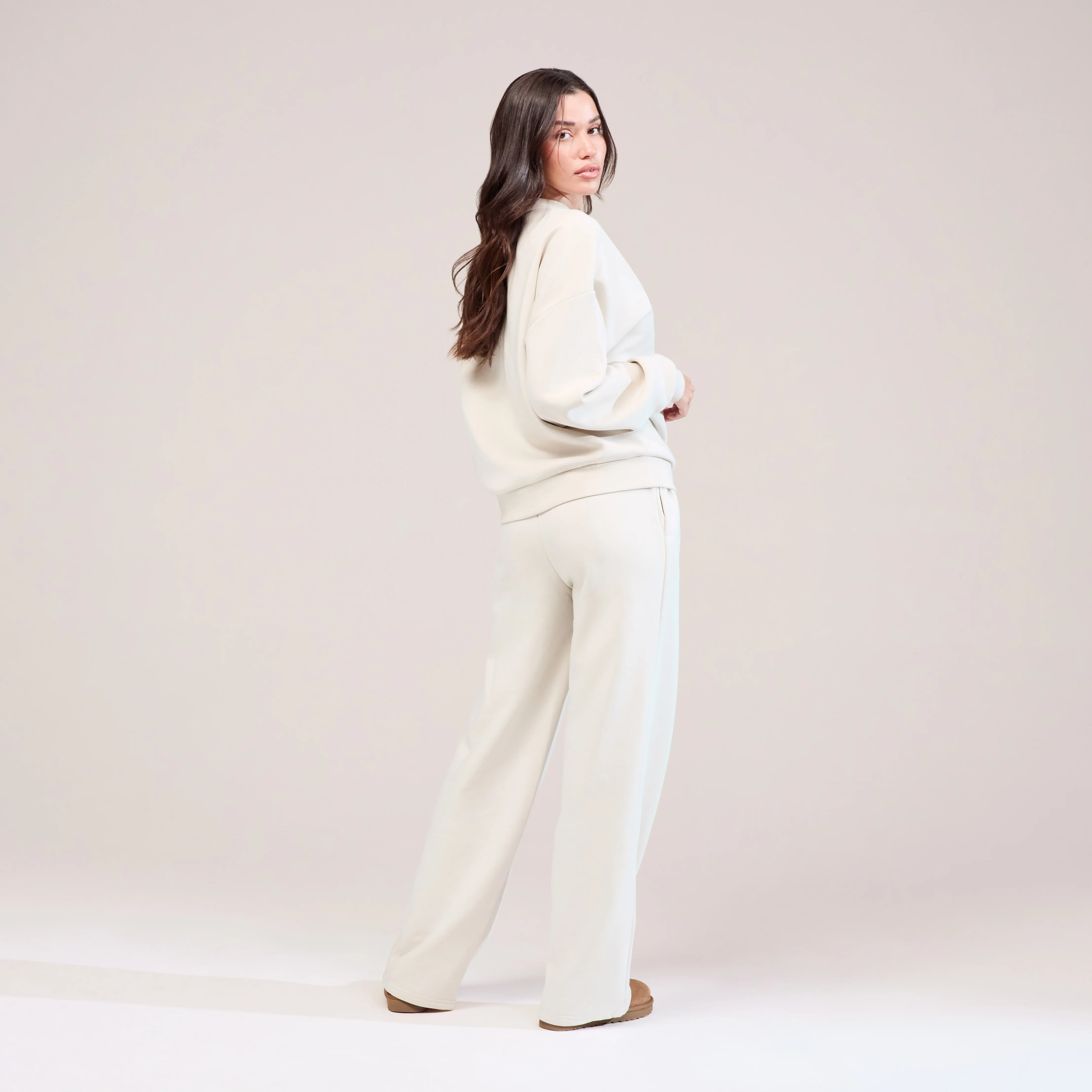 Organic Oversized Sweatshirt Lovall Script - Ecru - Image 3