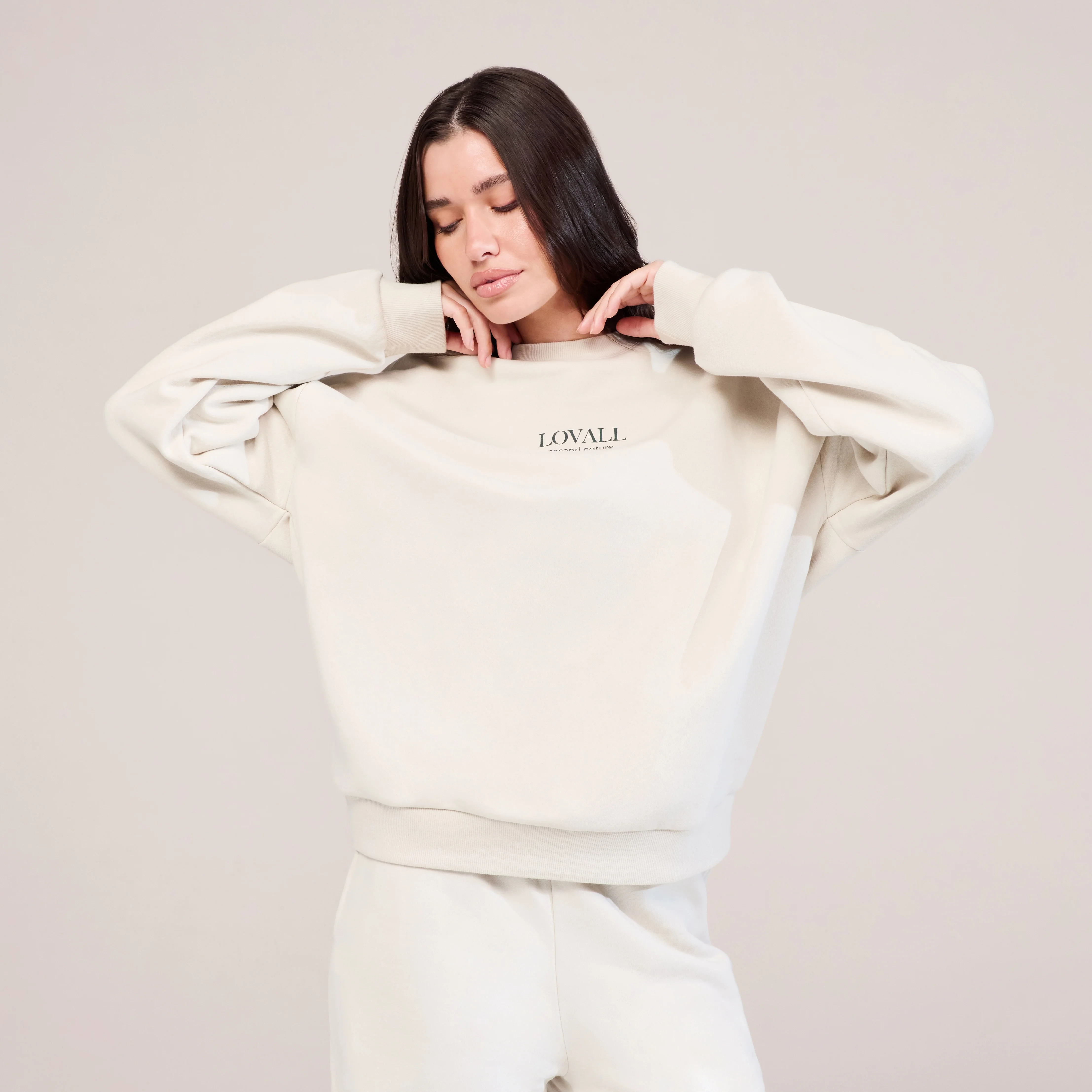 Organic Oversized Sweatshirt Second Nature - Ecru - Image 2