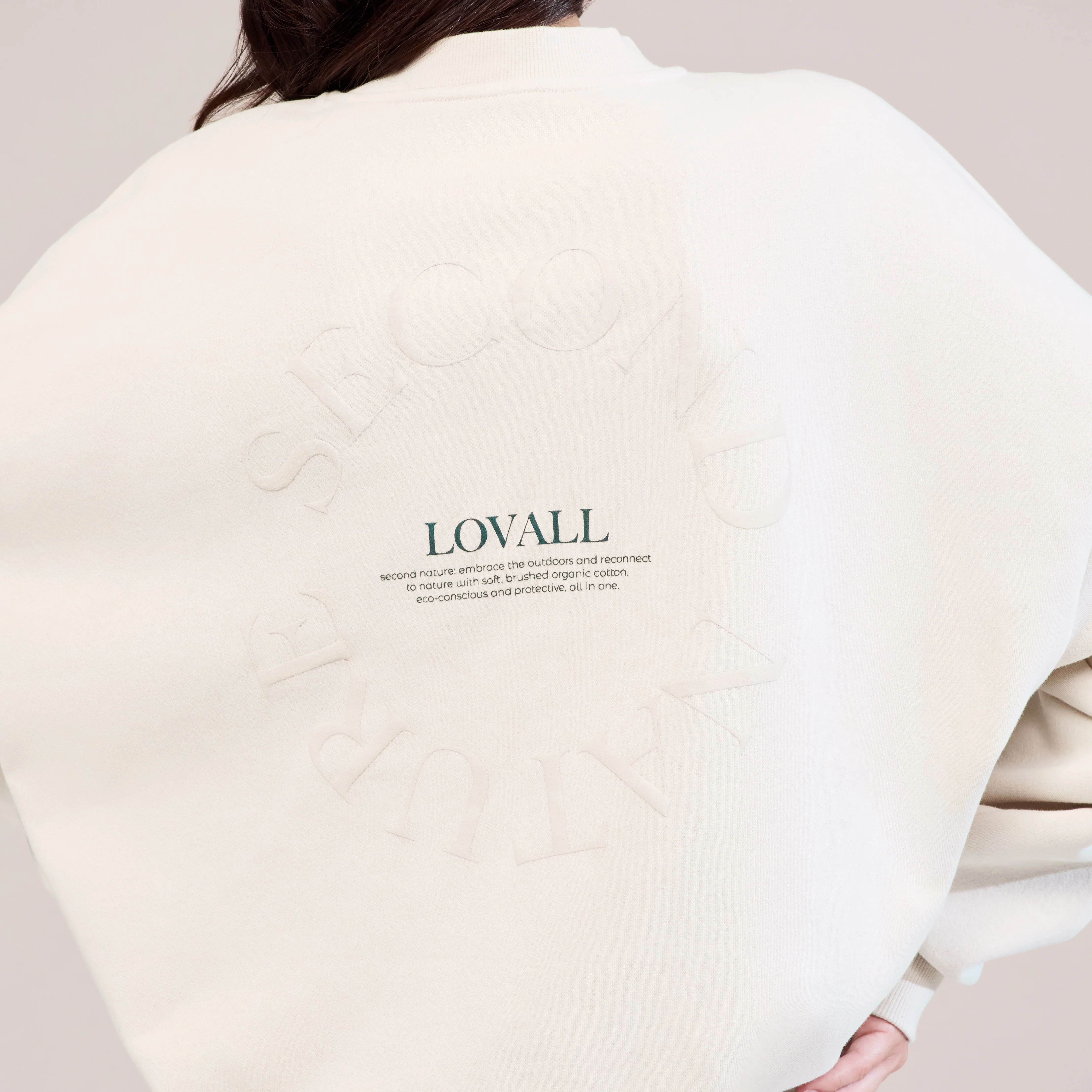 Organic Oversized Sweatshirt Second Nature - Ecru - Image 4