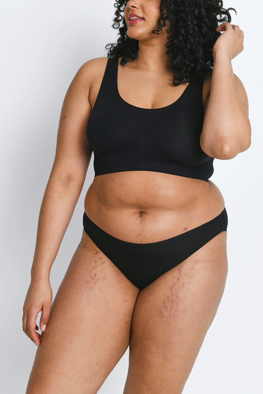 Curve Cotton Blend High Leg Knickers 3 Pack