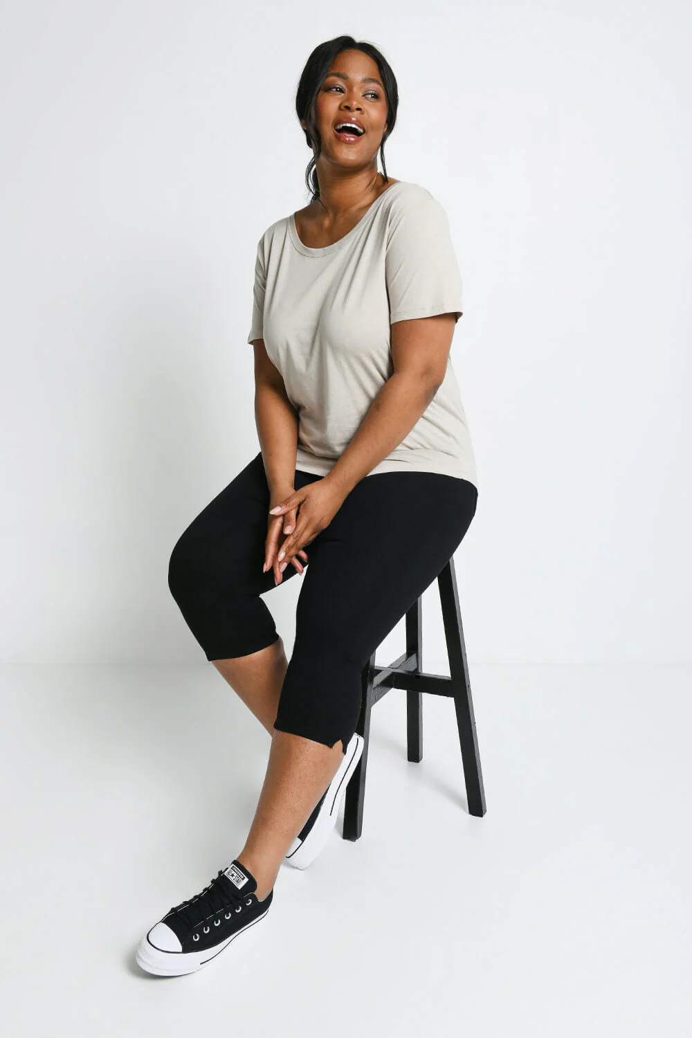 Curve Cropped Jeggings - Black - Image 5