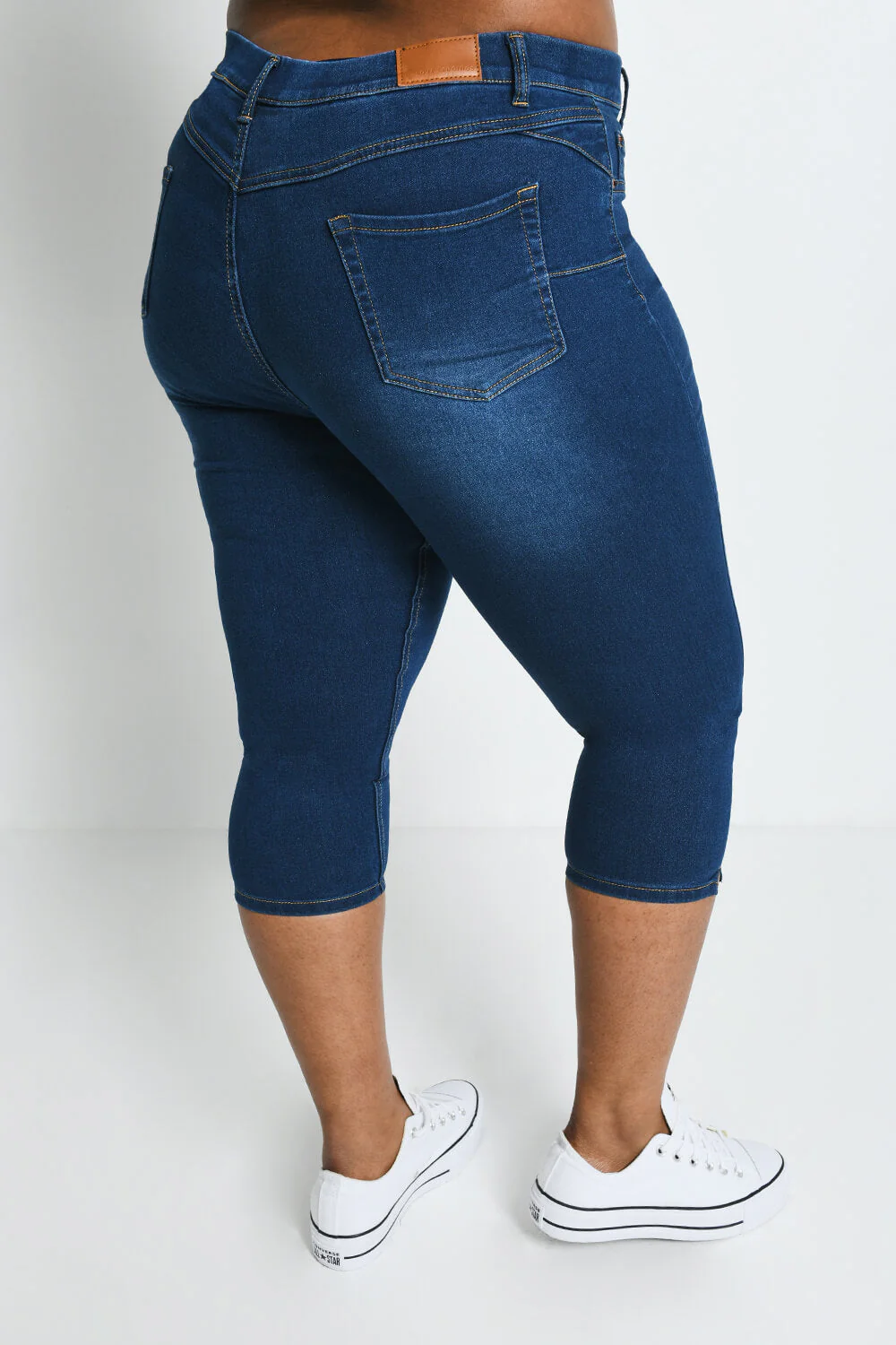 Curve Cropped Jeggings - Dark Blue - Image 3