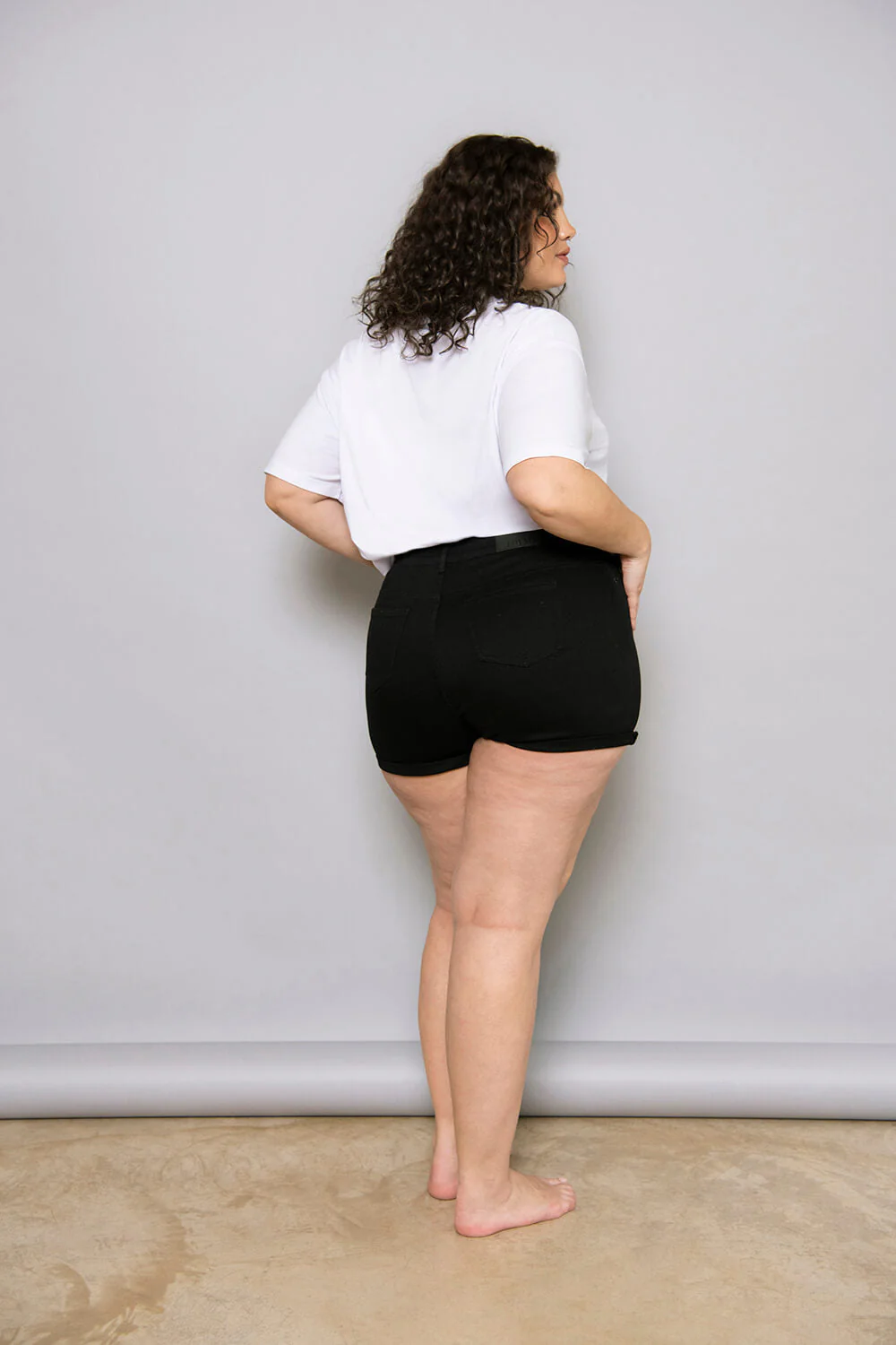 Curve Denim Shorts - Black - Image 5