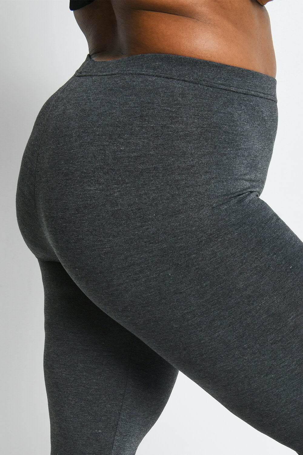 Curve Everyday Cropped Leggings - Dark Grey Marl - Image 4