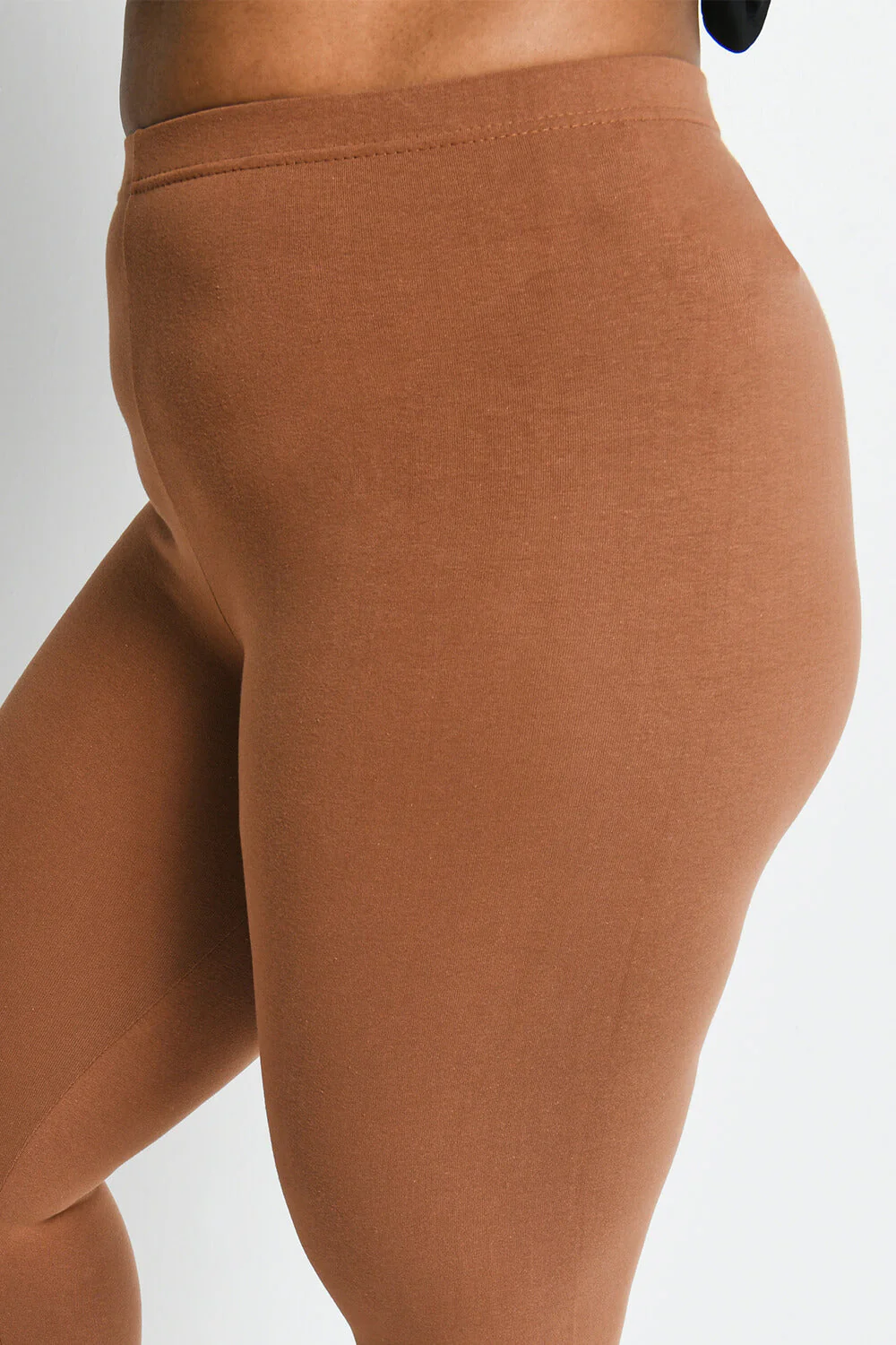 Curve Everyday Cropped Leggings - Mocha Brown - Image 4