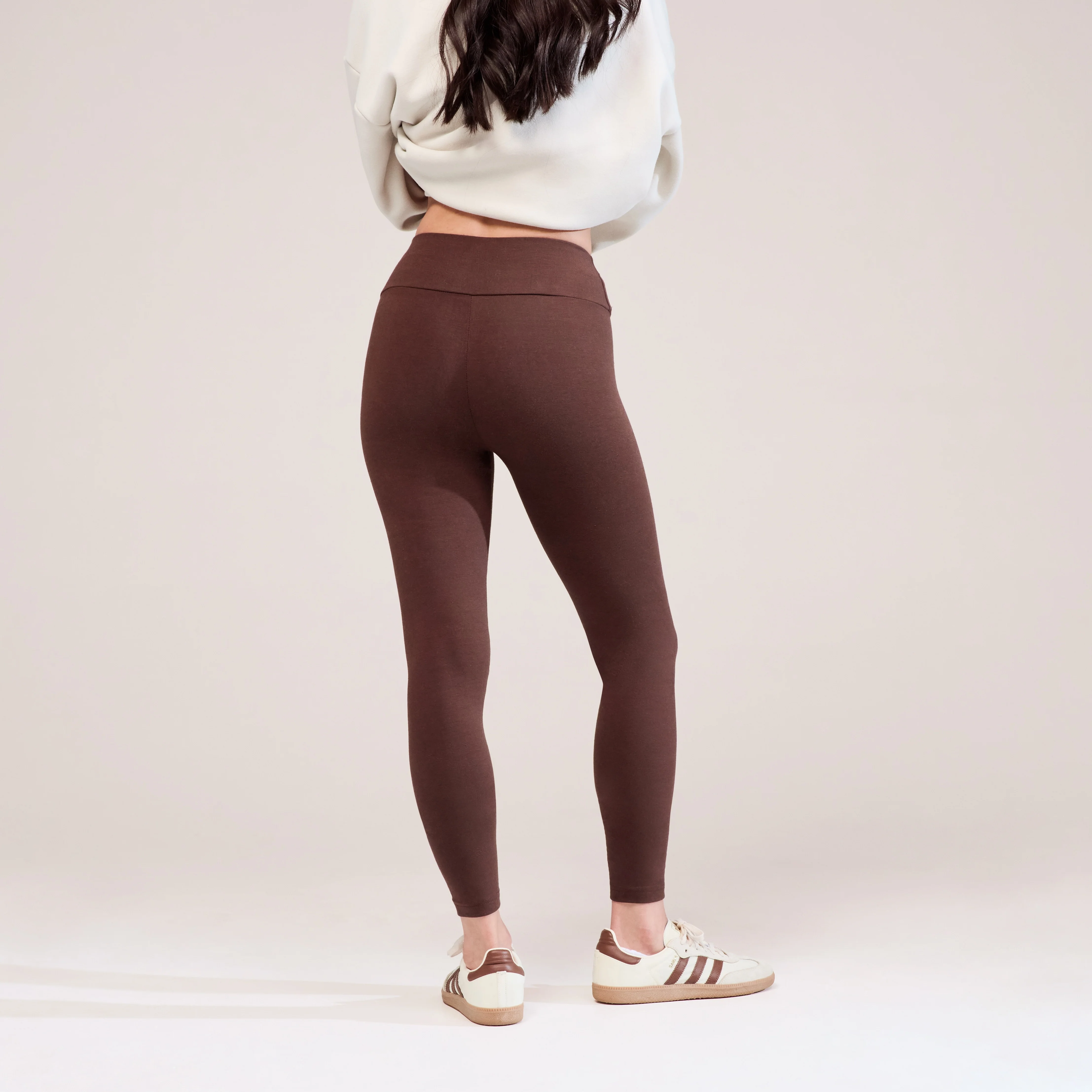 Curve Everyday High Waisted Leggings - Chocolate Brown - Image 4