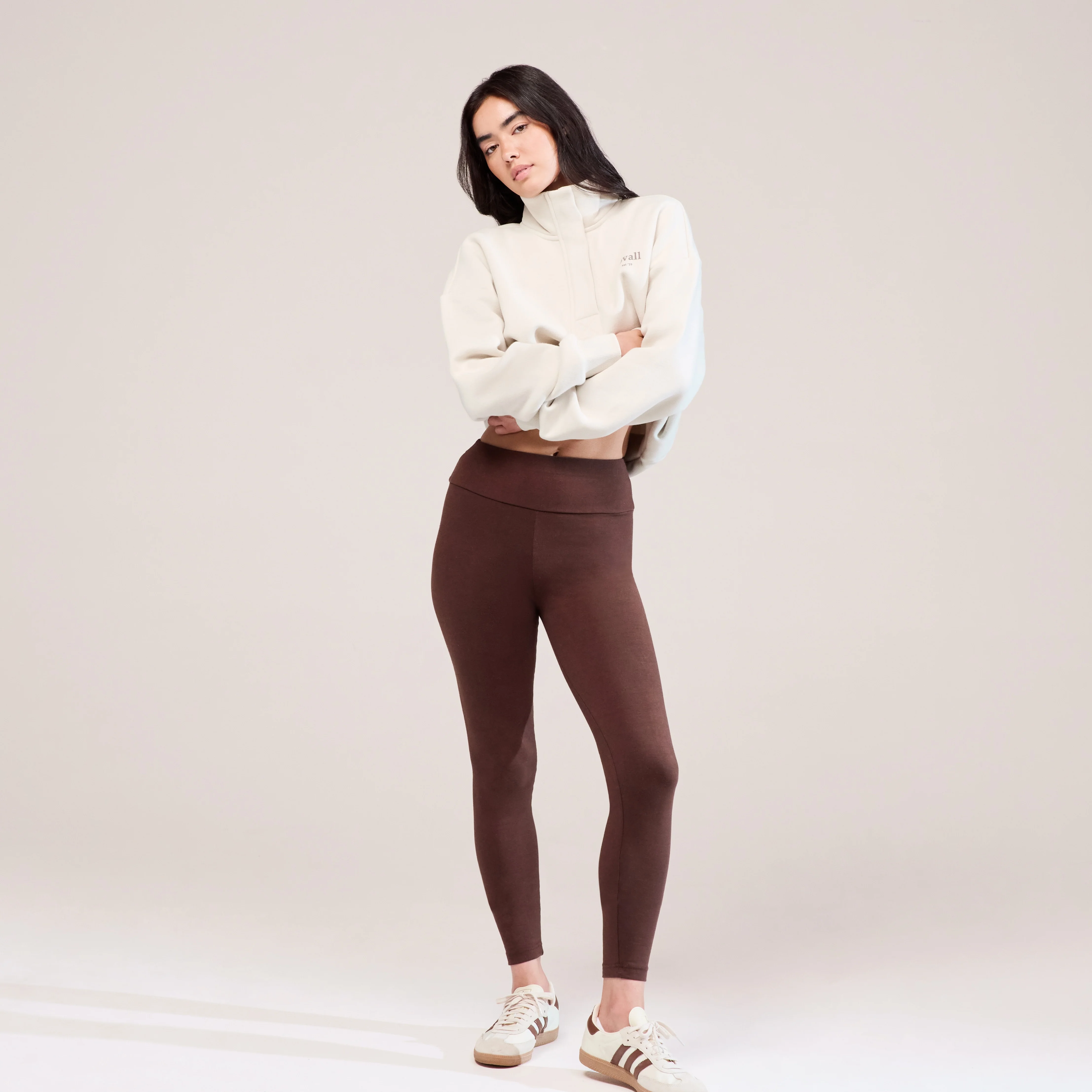 Curve Everyday High Waisted Leggings - Chocolate Brown - Image 5