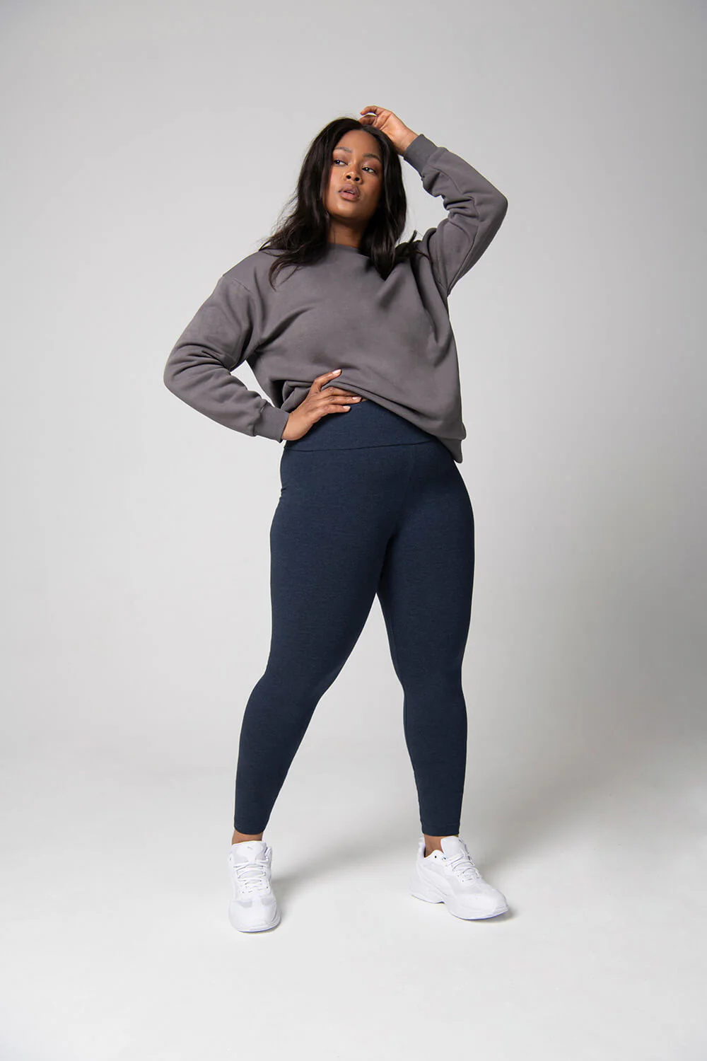 Curve Everyday High Waisted Leggings - Infinity Blue Marl - Image 2