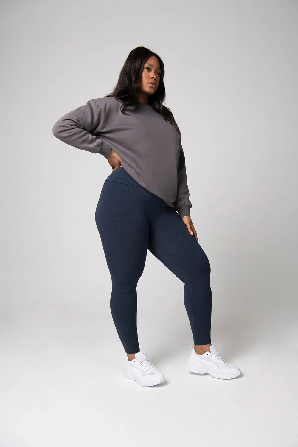 Curve Everyday High Waisted Leggings - Infinity Blue Marl - Image 5