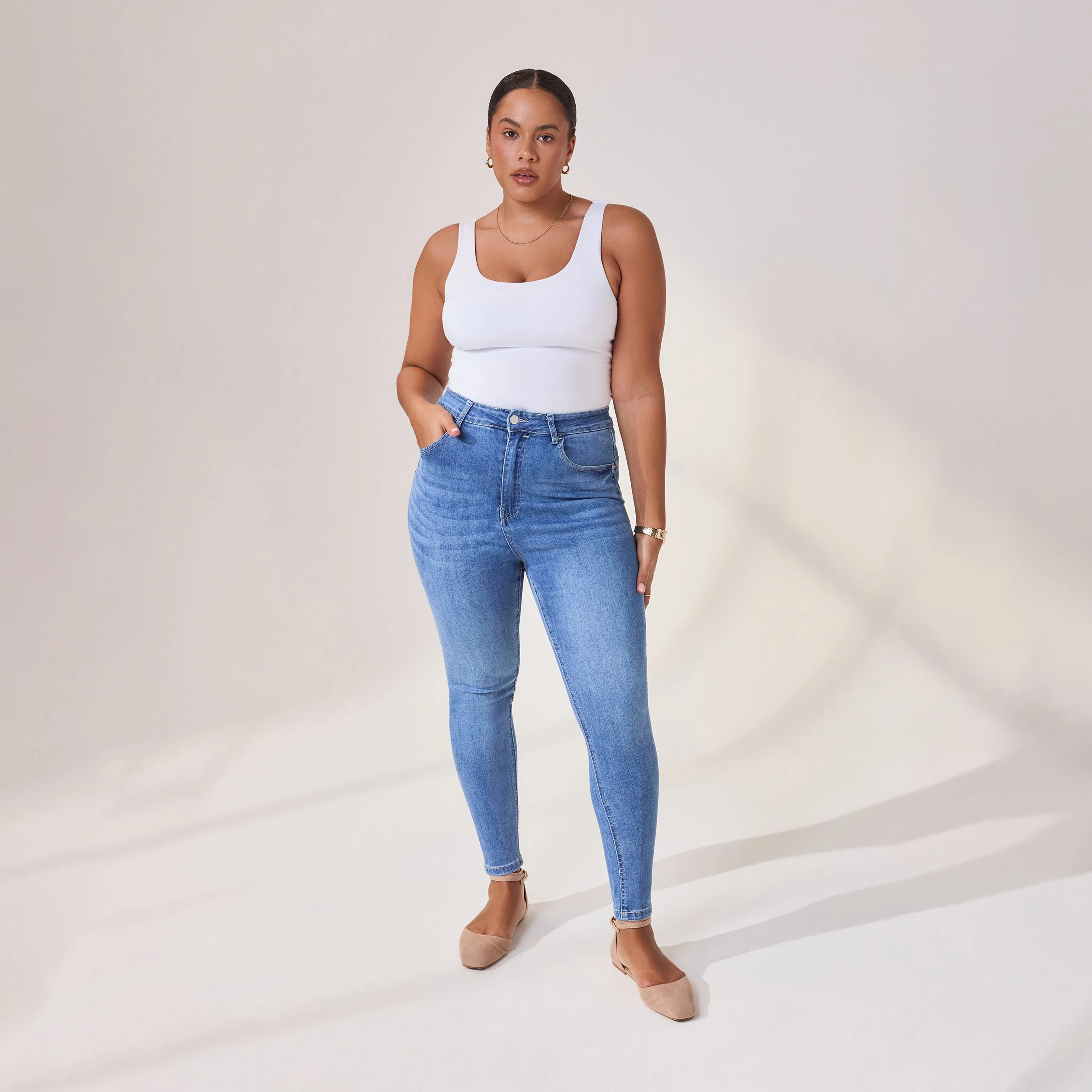 Curve Lift & Shape Jeans - Mid Blue