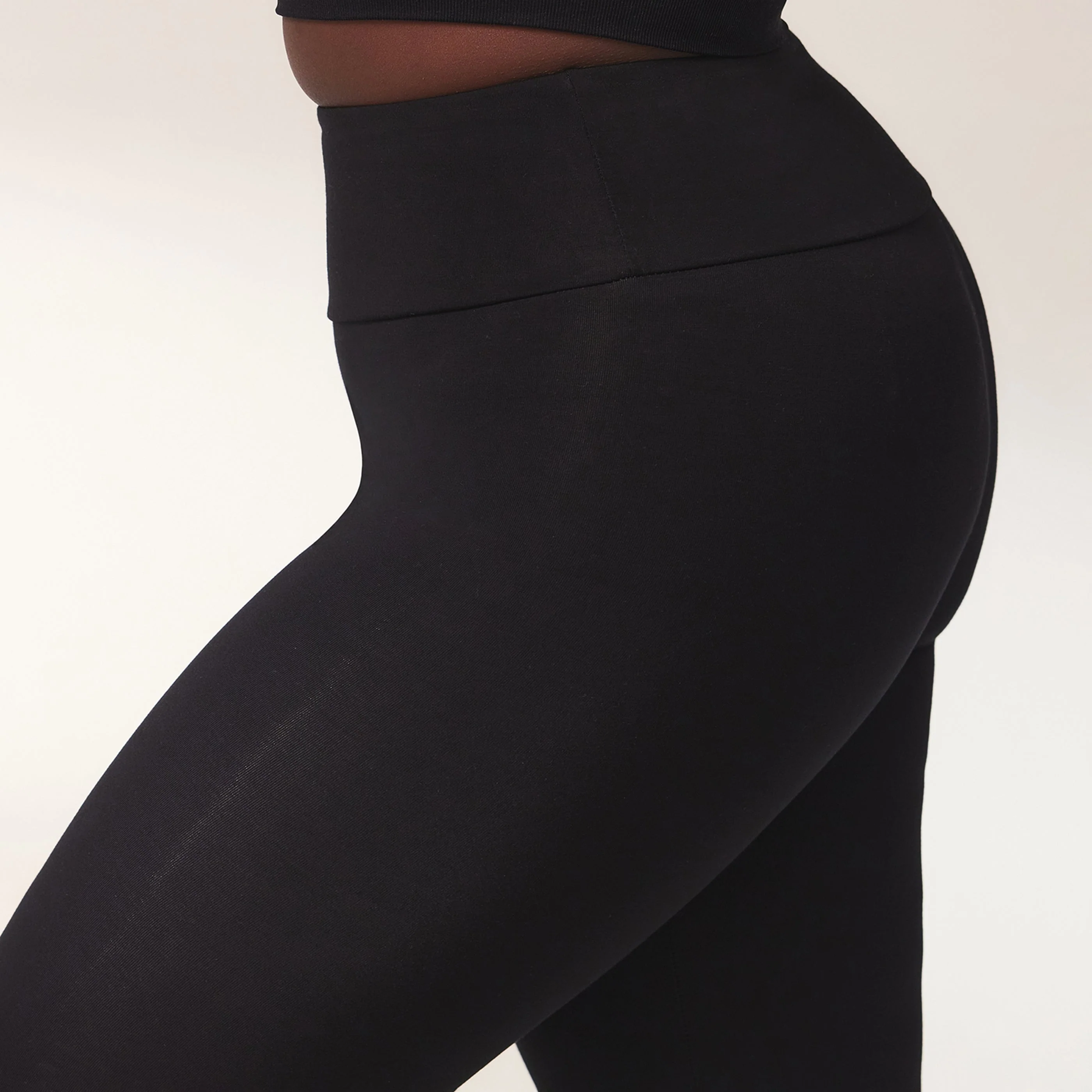 Curve Lightweight Everyday High Waisted Leggings - Black - Image 5