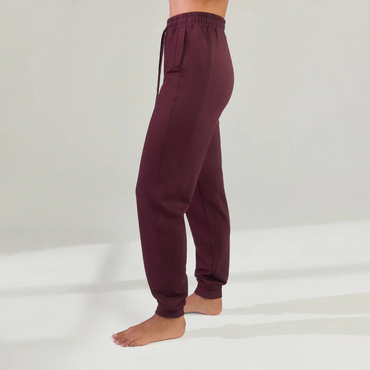 Luxe Lounge Jogger - Dark Cherry - Image 4