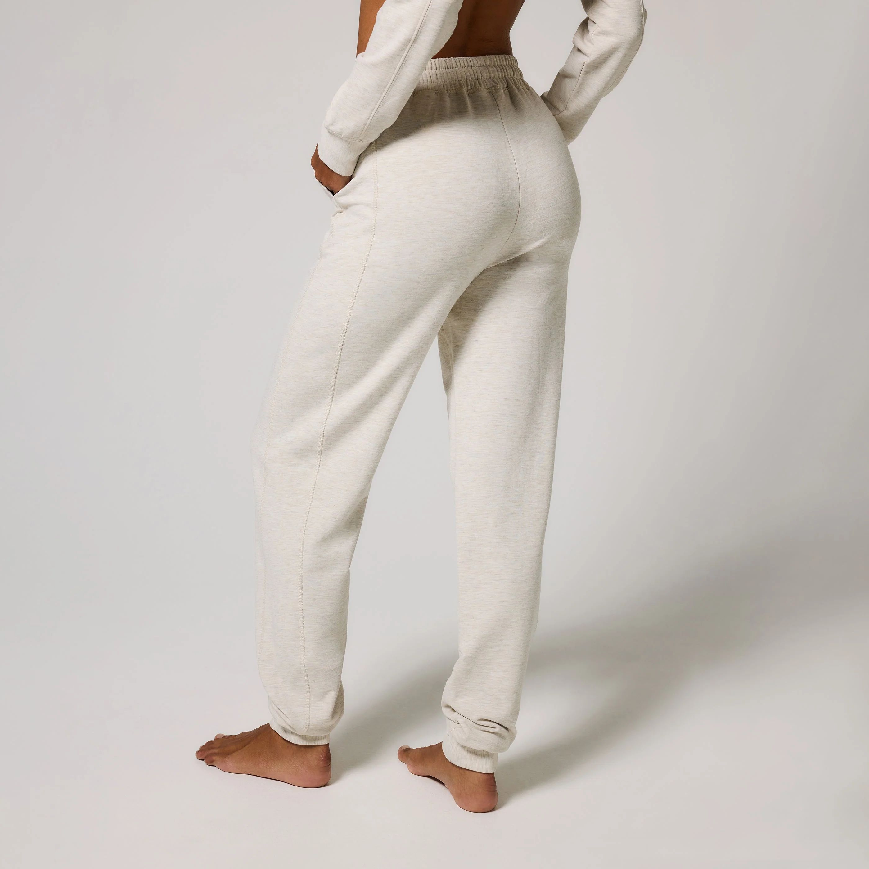 Luxe Lounge Jogger - Vanilla Marl - Image 6