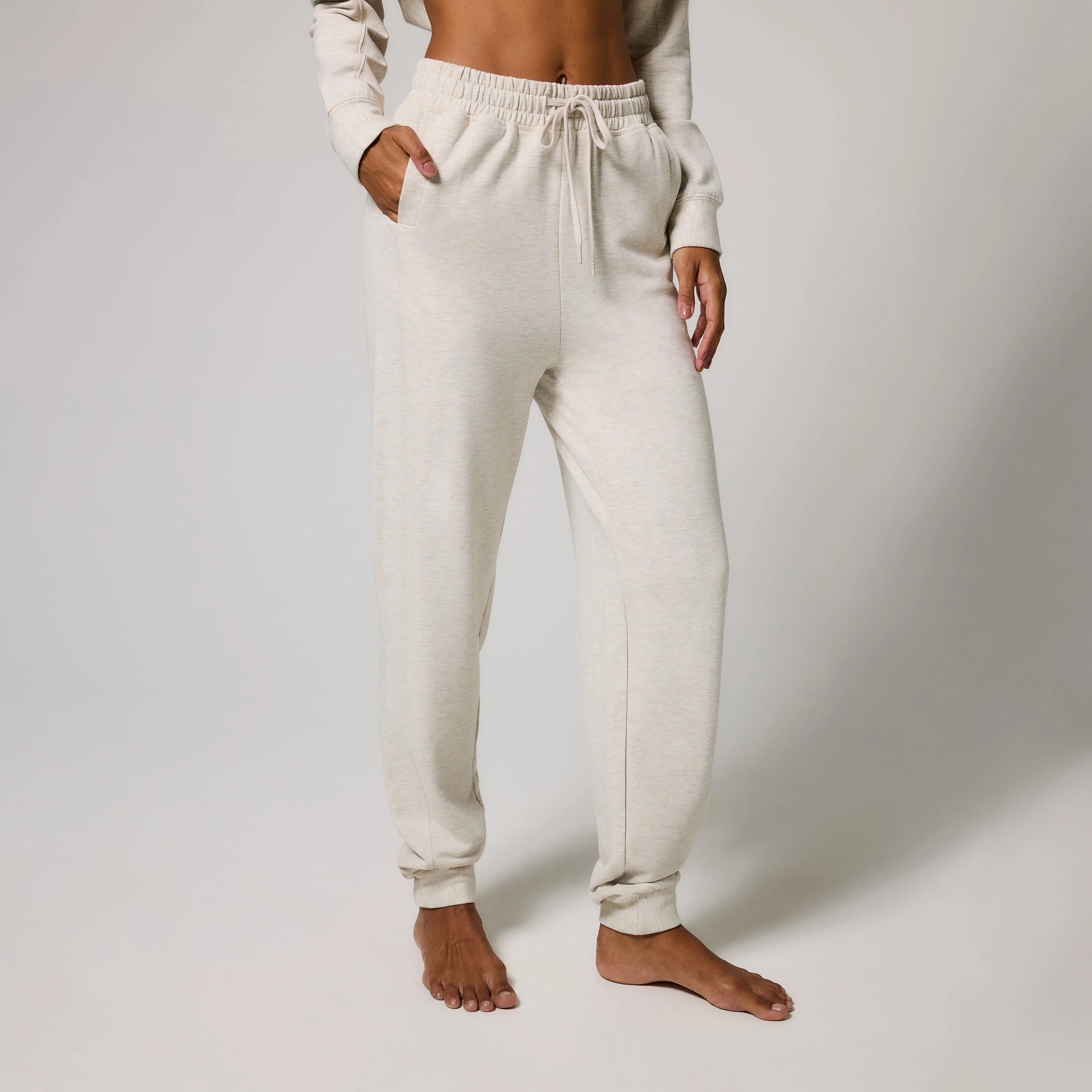 Luxe Lounge Jogger - Vanilla Marl - Image 5