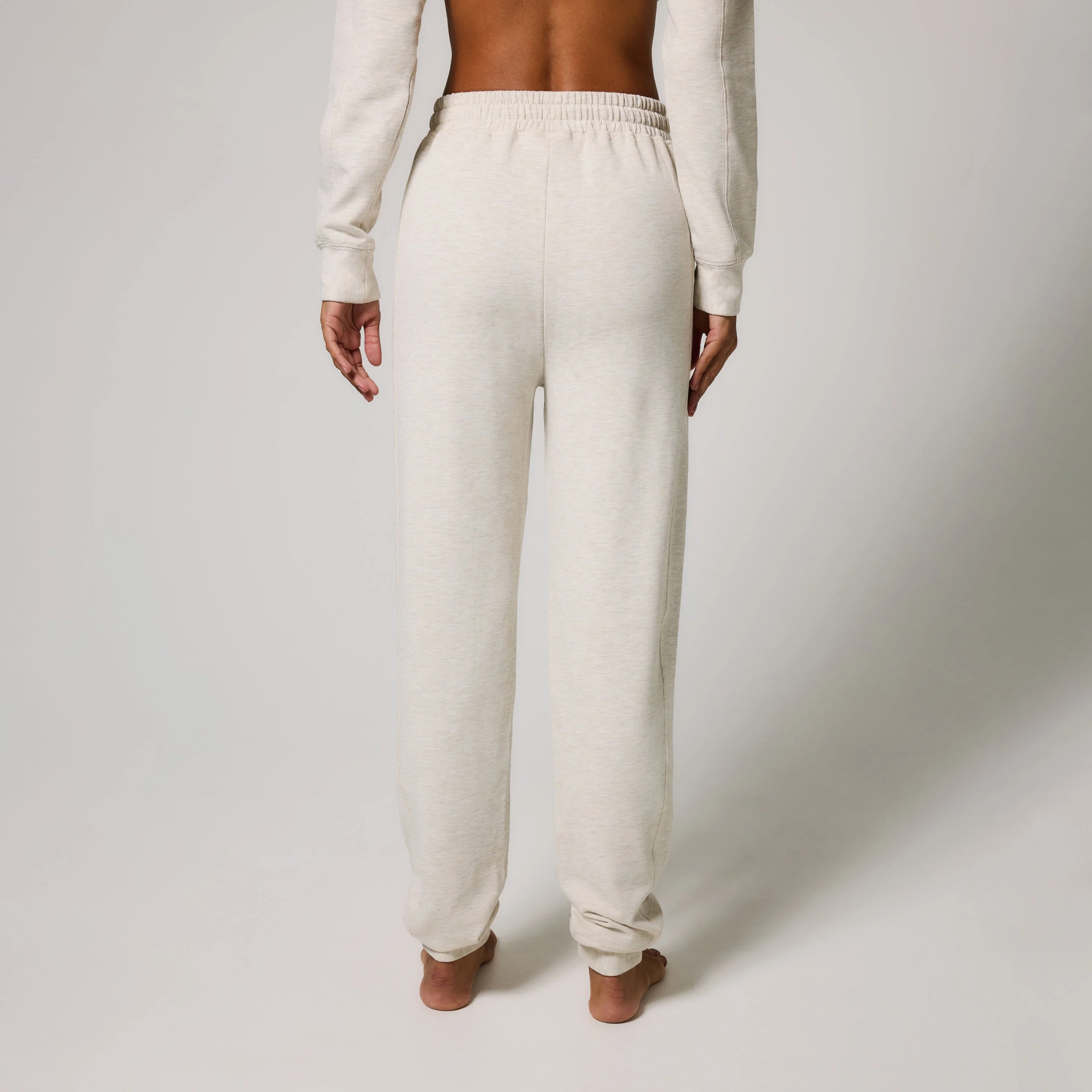 Luxe Lounge Jogger - Vanilla Marl - Image 4