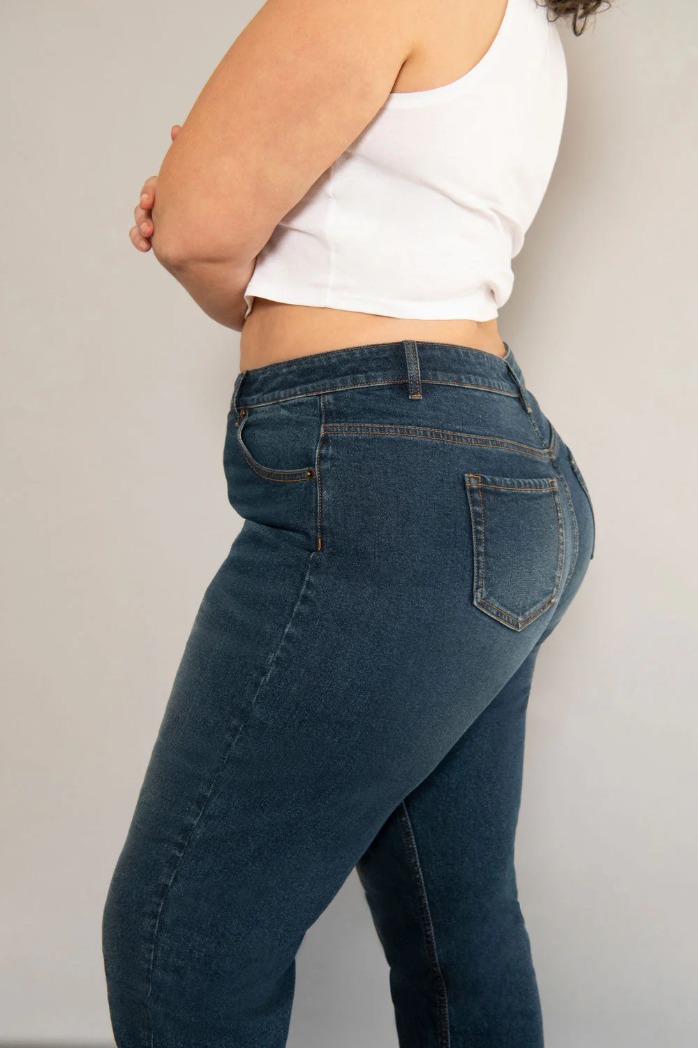 Curve Straight Jeans - Dark Blue - Image 5