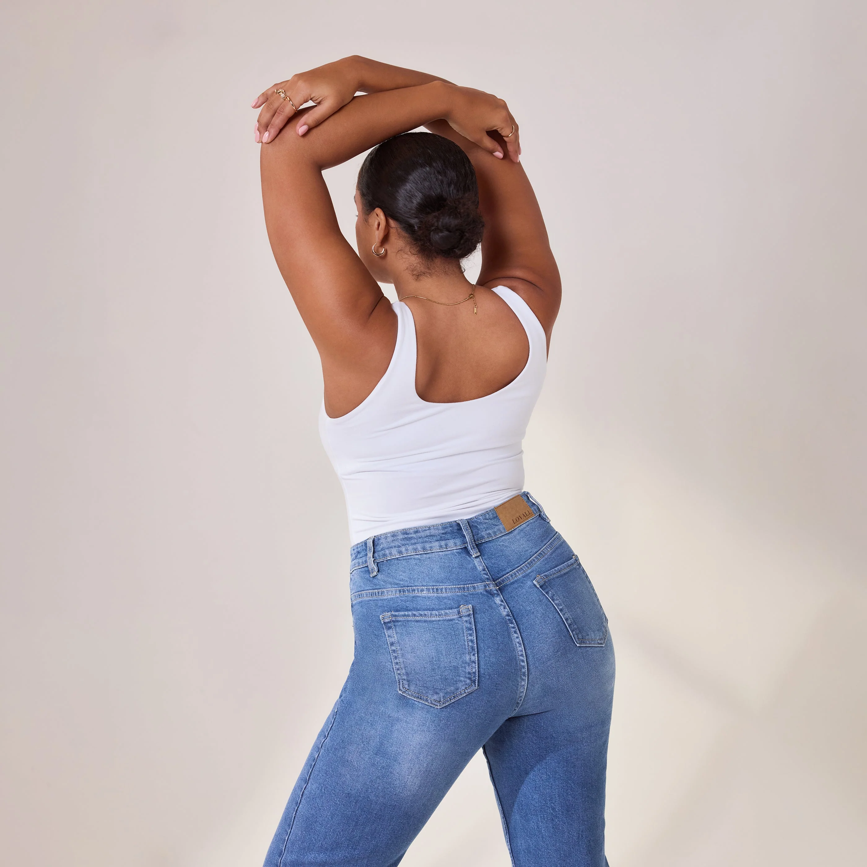 Curve Straight Jeans - Mid Blue - Image 3