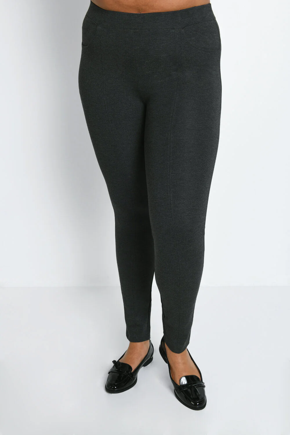 Curve Treggings - Grey Marl - Image 2