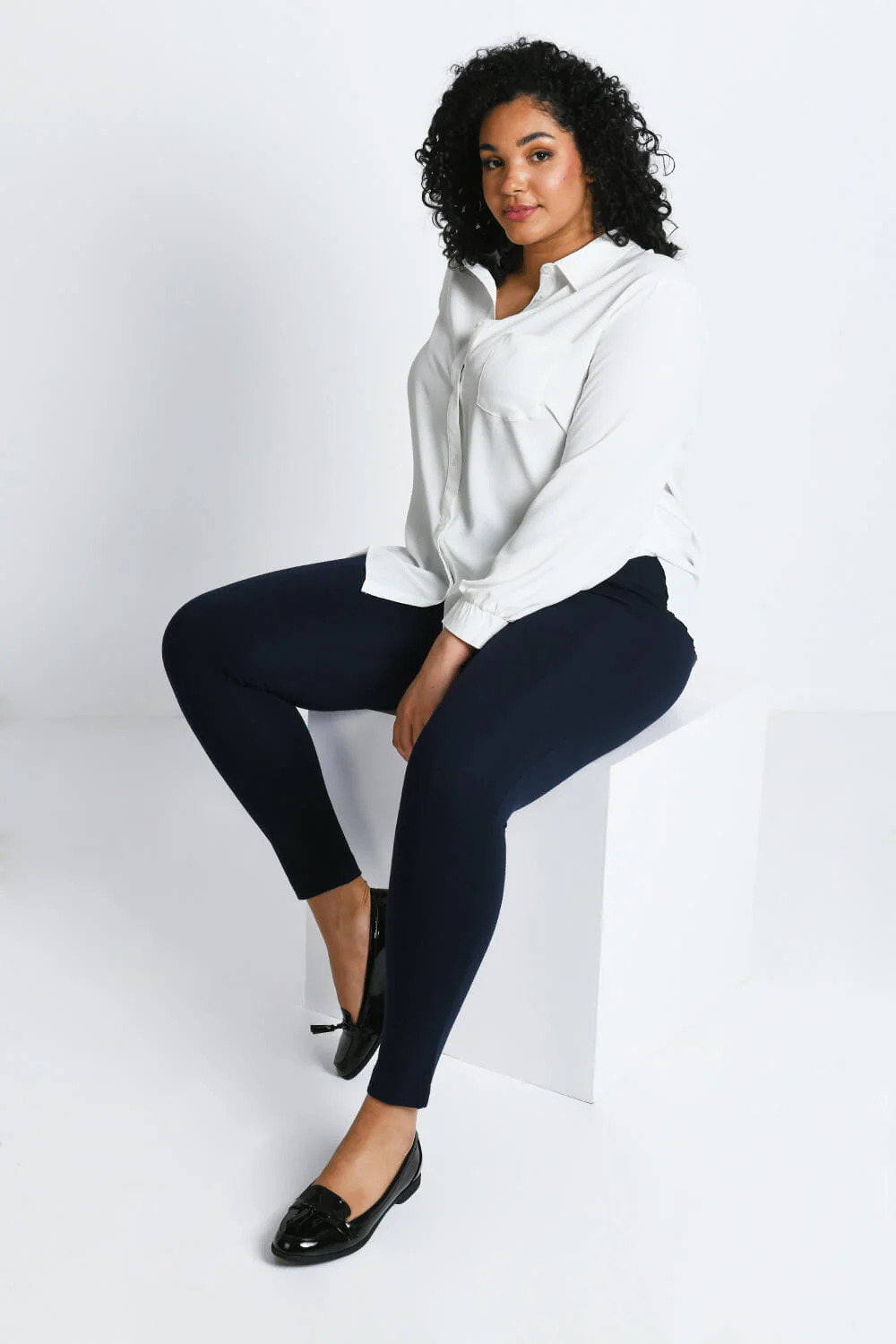 Curve Treggings - Navy - Image 5