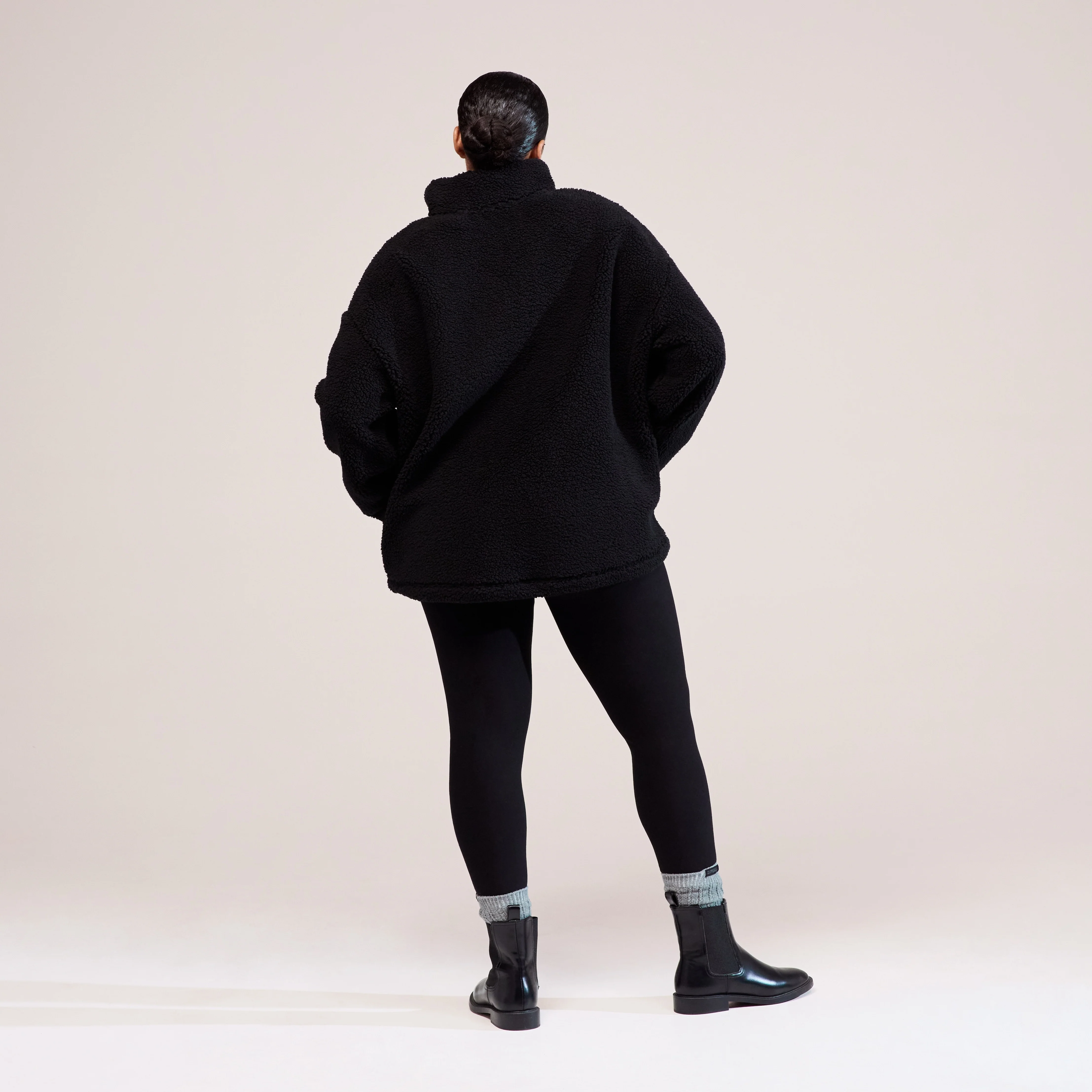 Curve Winter Everyday High Waisted Leggings - Black - Image 3