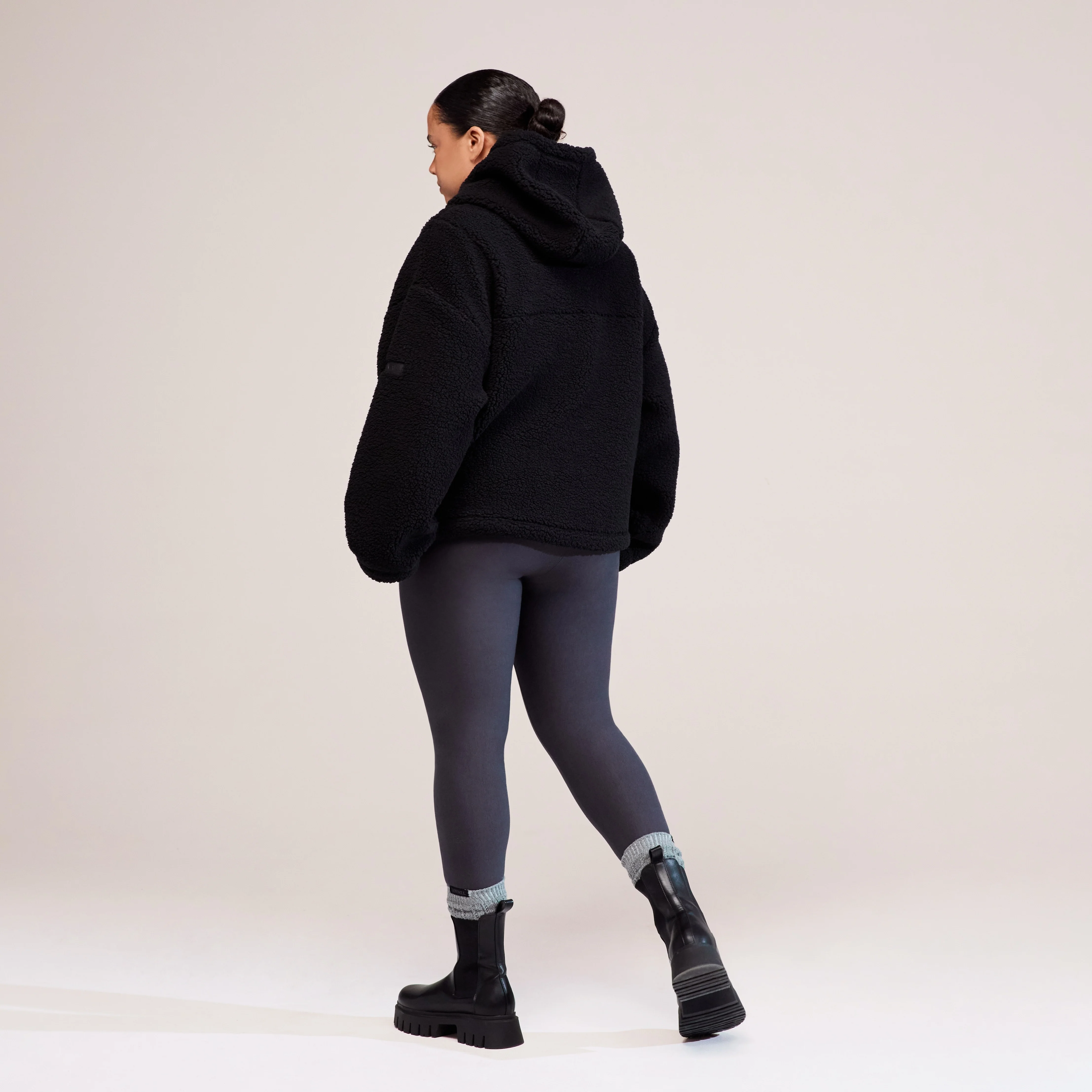 Curve Winter Everyday High Waisted Leggings - Dark Grey - Image 5