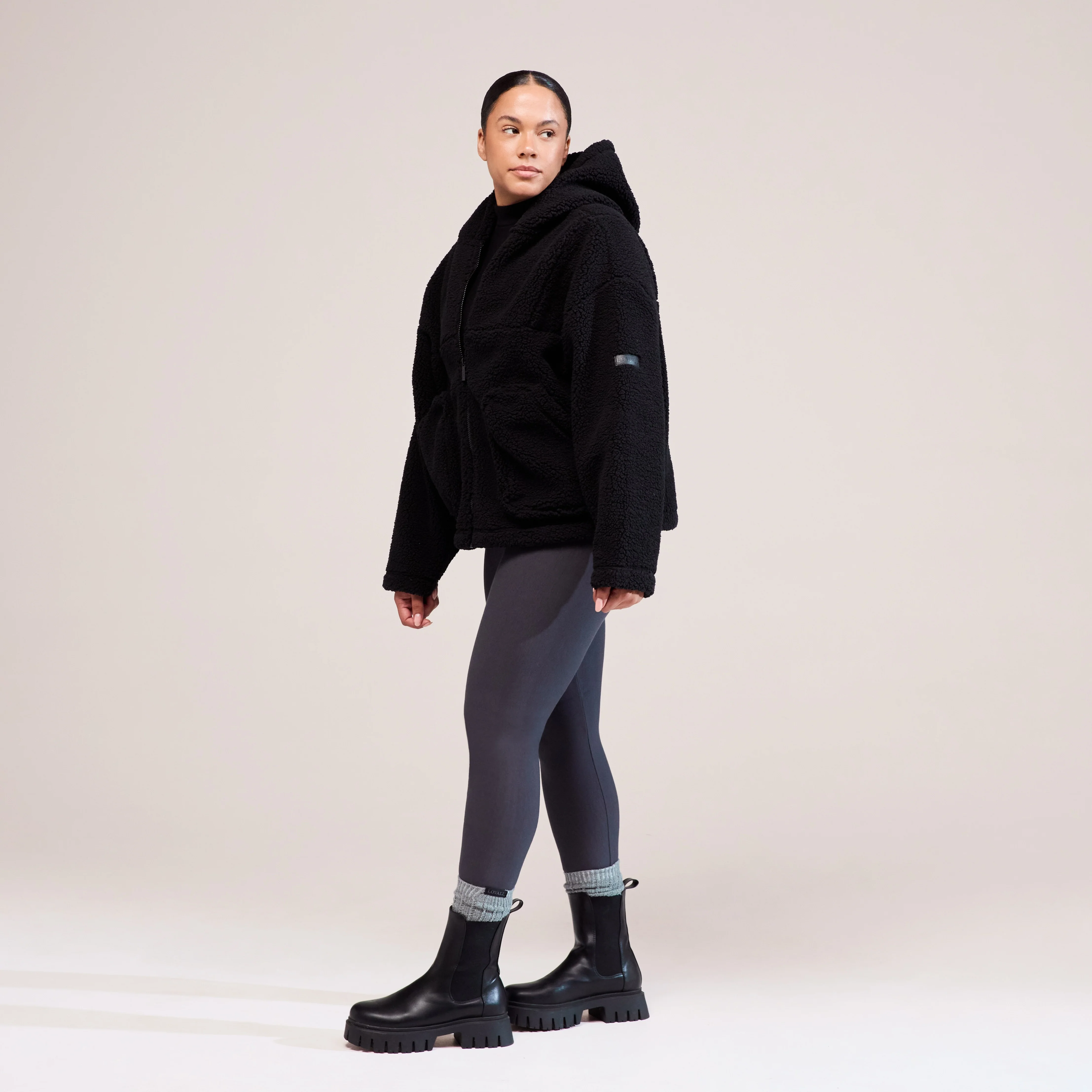 Curve Winter Everyday High Waisted Leggings - Dark Grey - Image 6