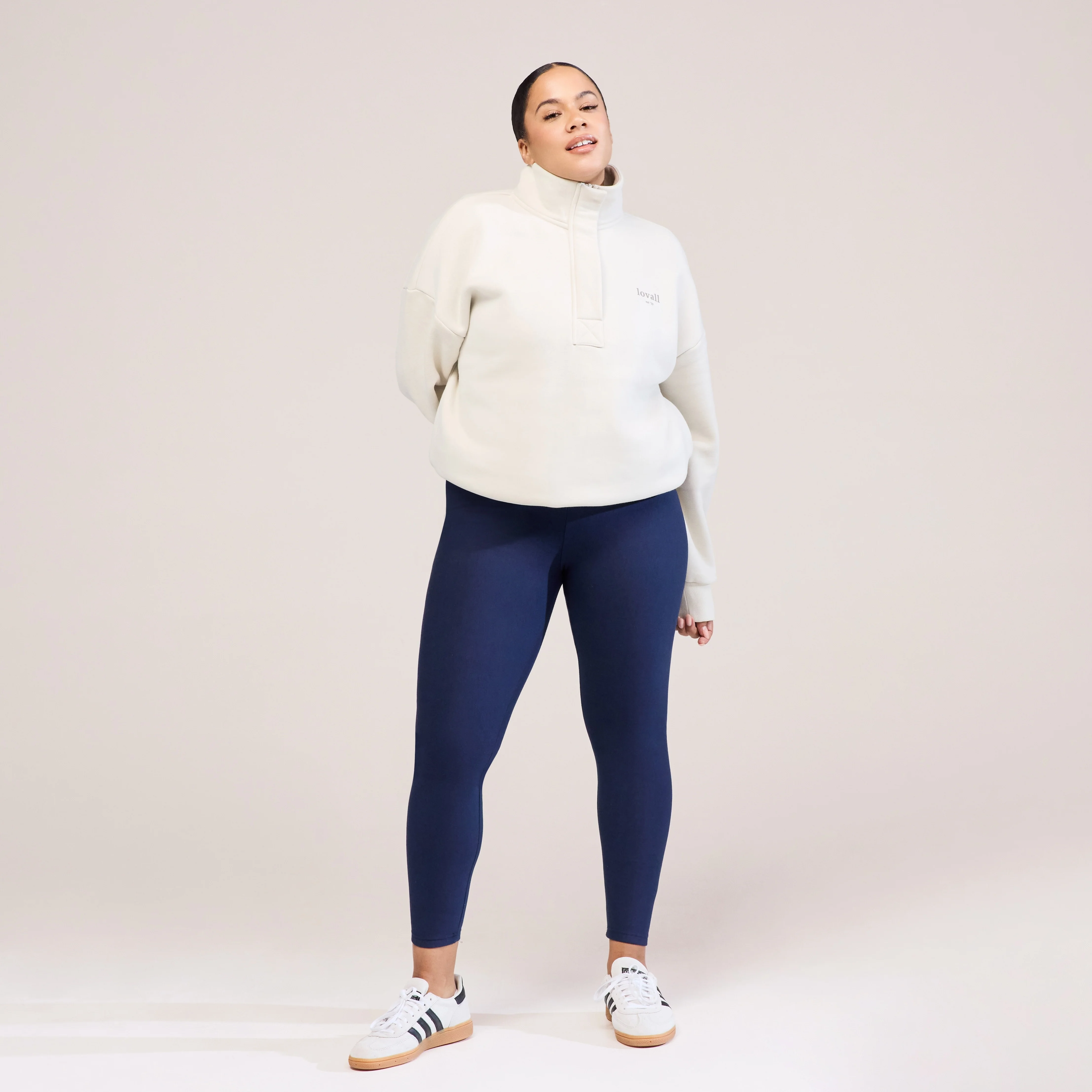 Curve Winter Everyday High Waisted Leggings - Navy - Image 3