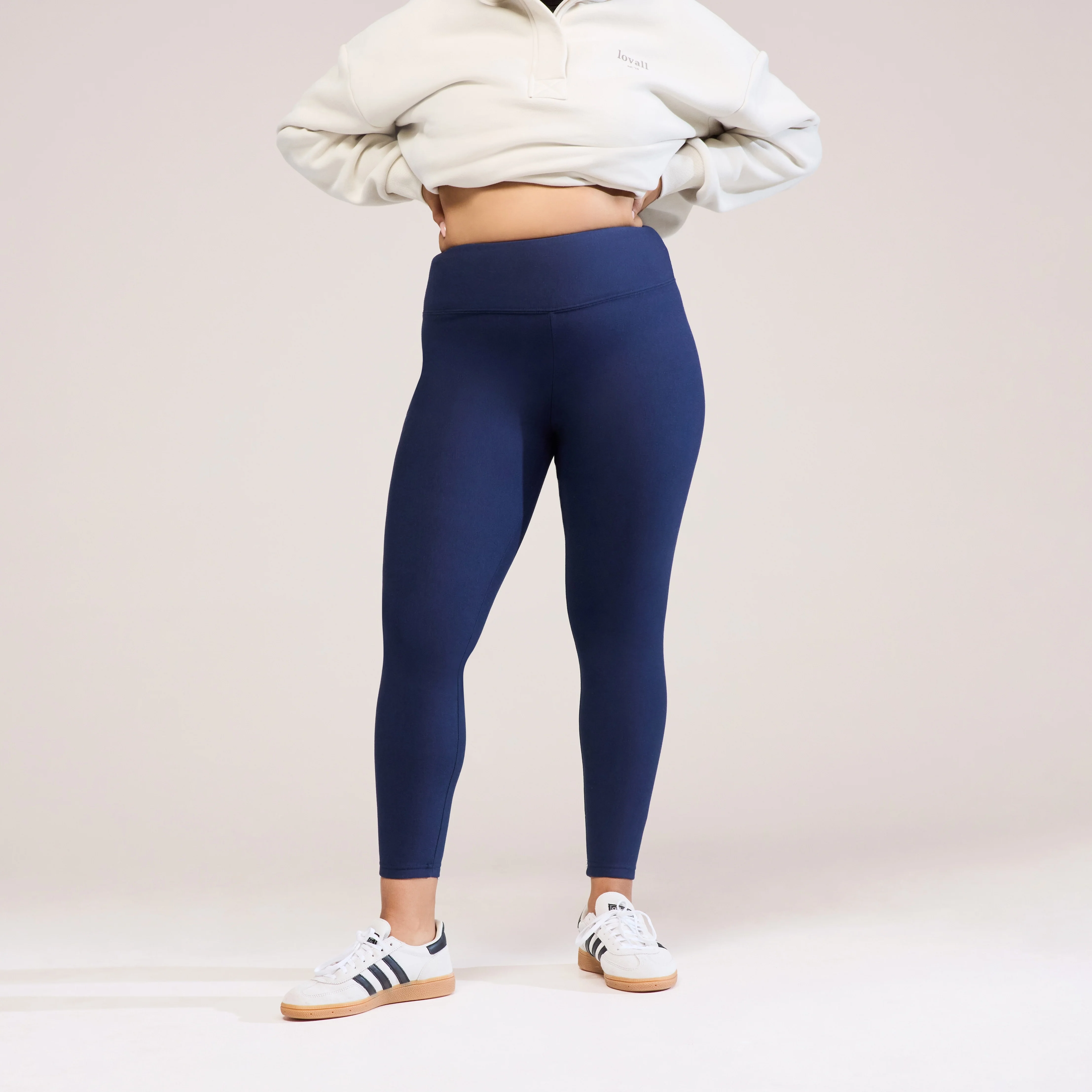 Curve Winter Everyday High Waisted Leggings - Navy - Image 6