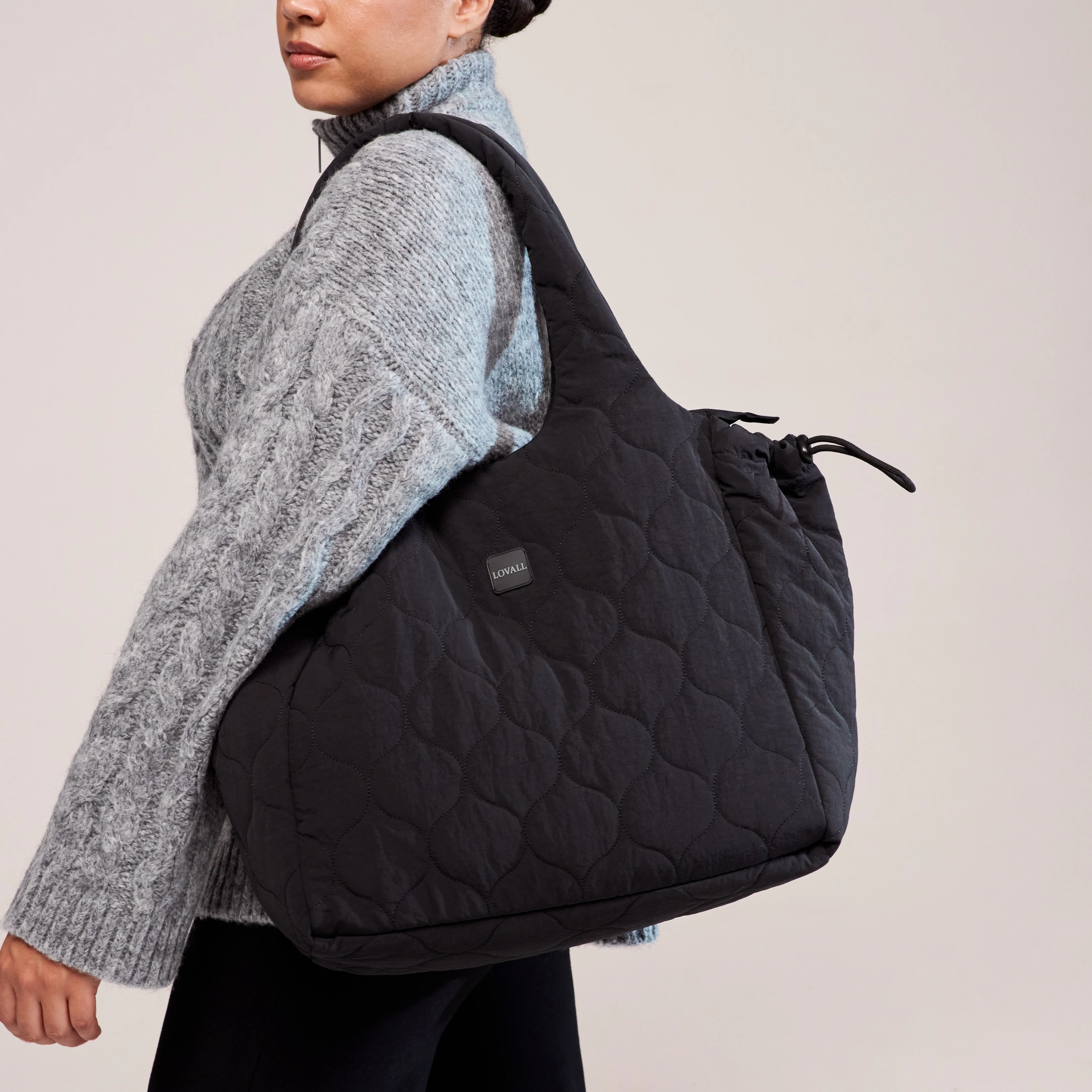 Quilted Bag - Black - Image 3