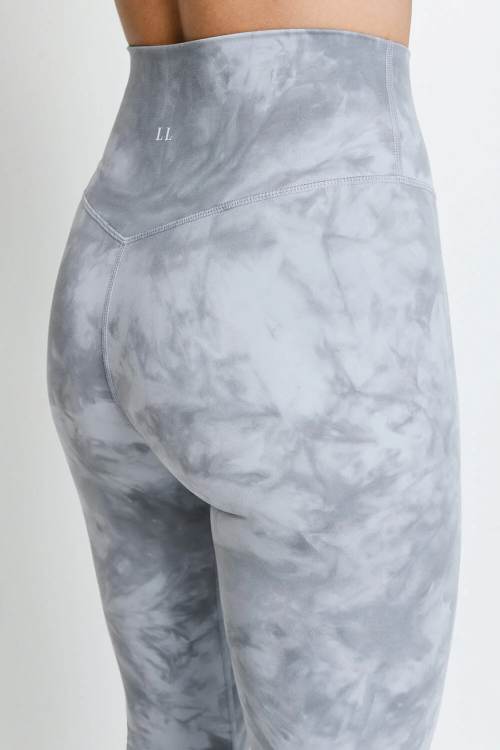 Revitalise 7/8 High Waisted Leggings - Sky Grey Tie Dye - Image 6