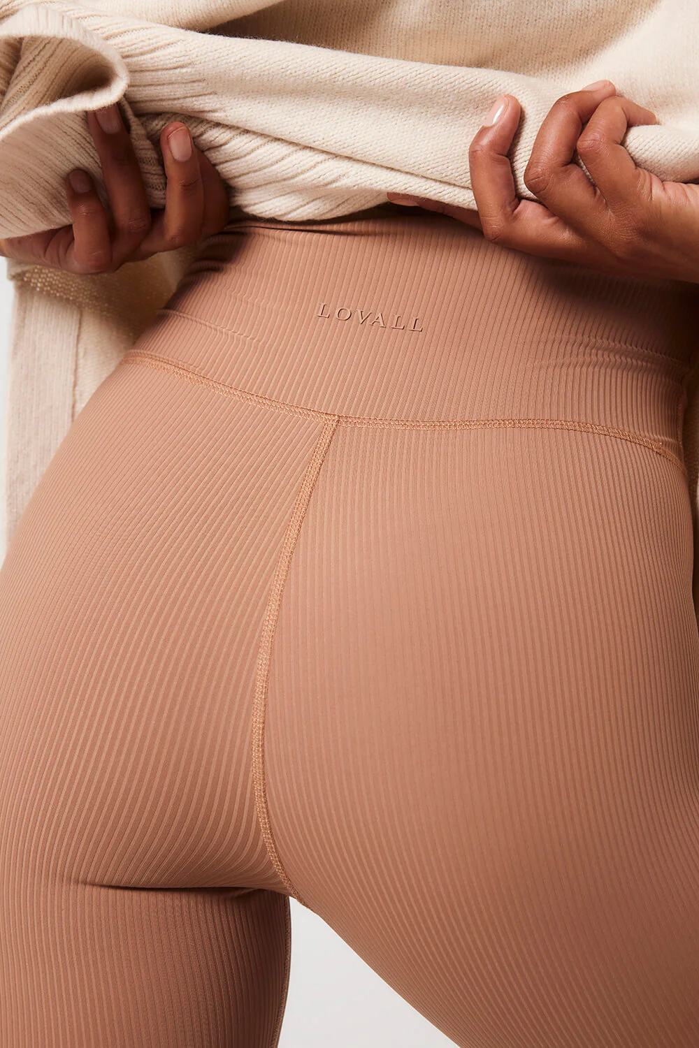Ribbed Leggings - Cappuccino - Image 5