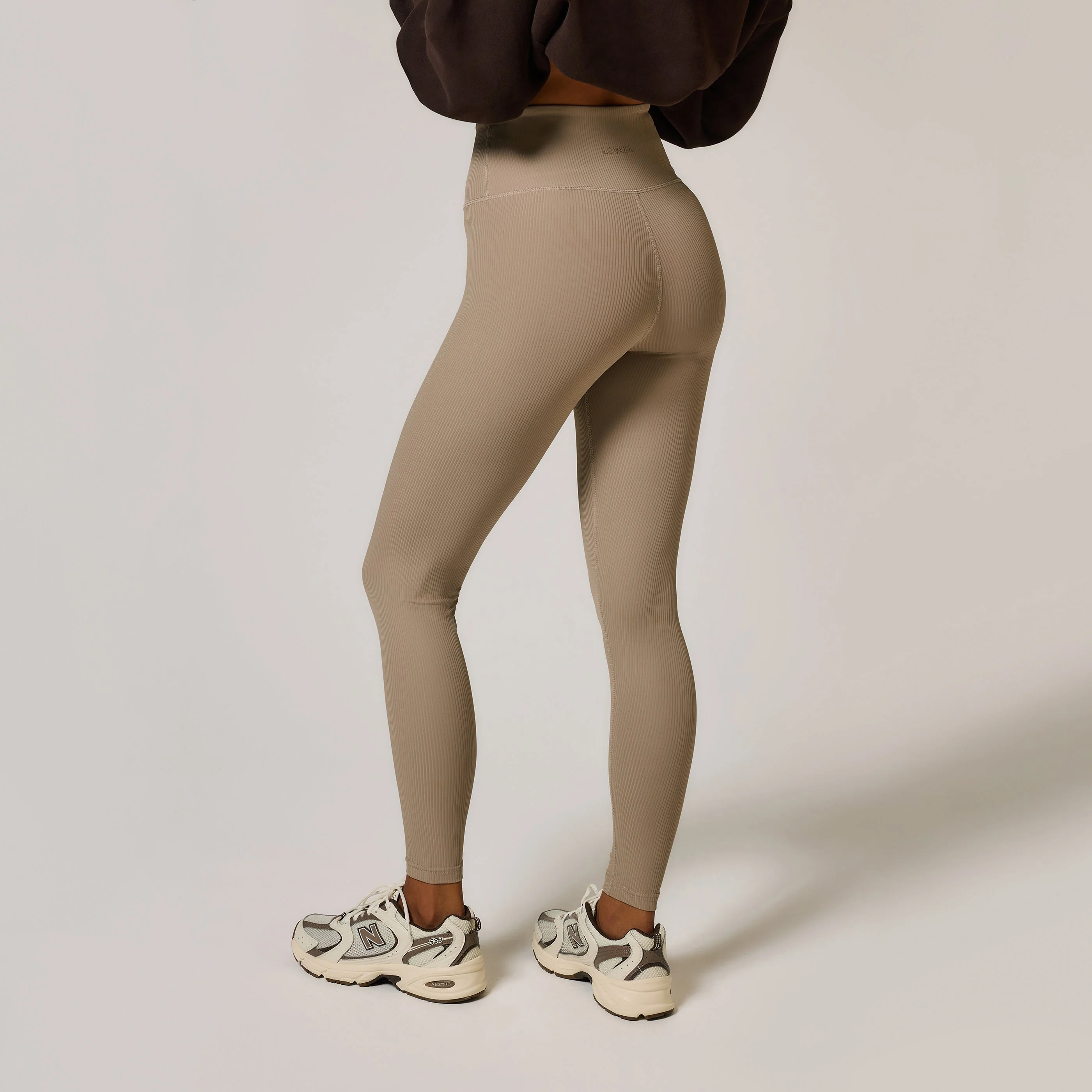 Ribbed Leggings - Stone - Image 4