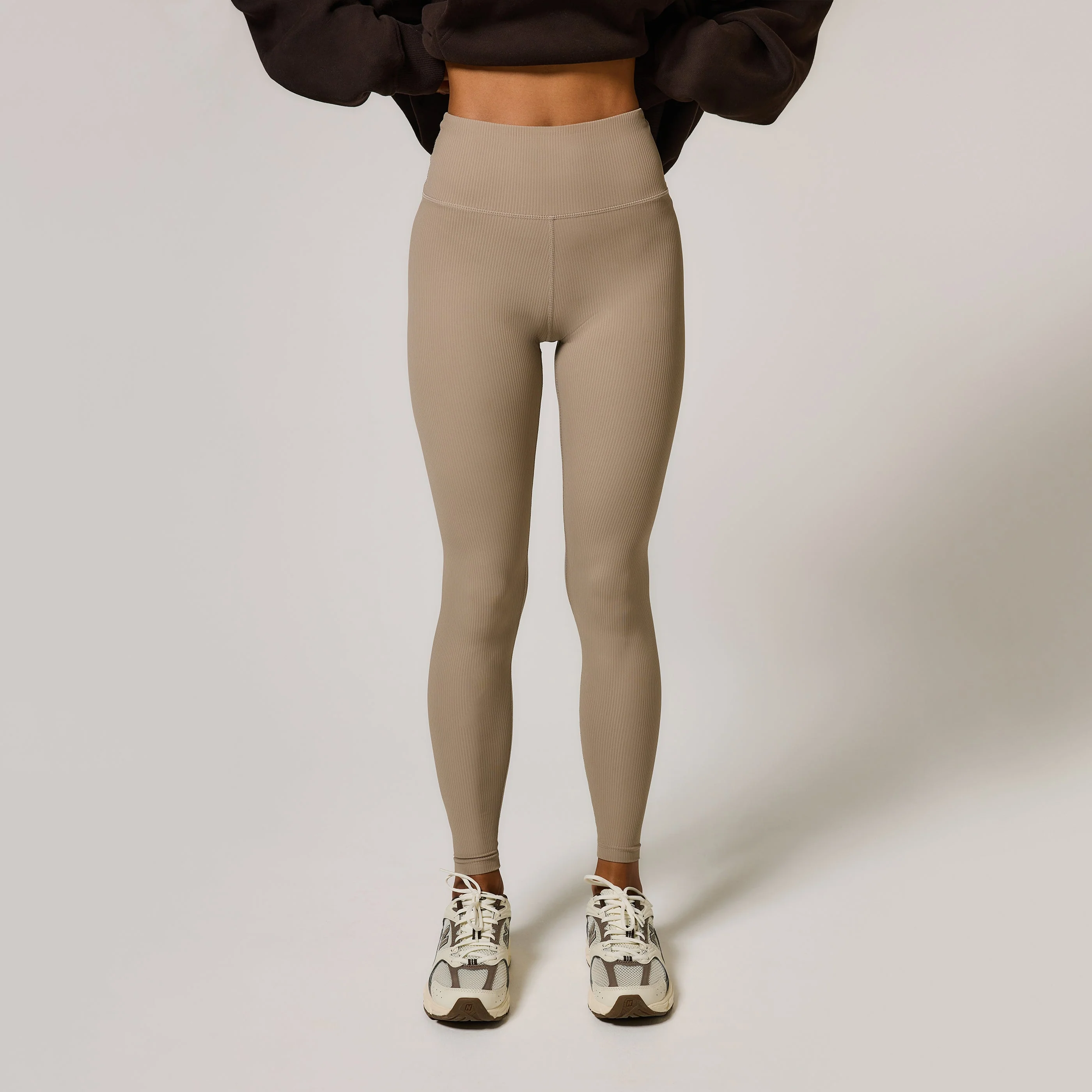 Ribbed Leggings - Stone - Image 5