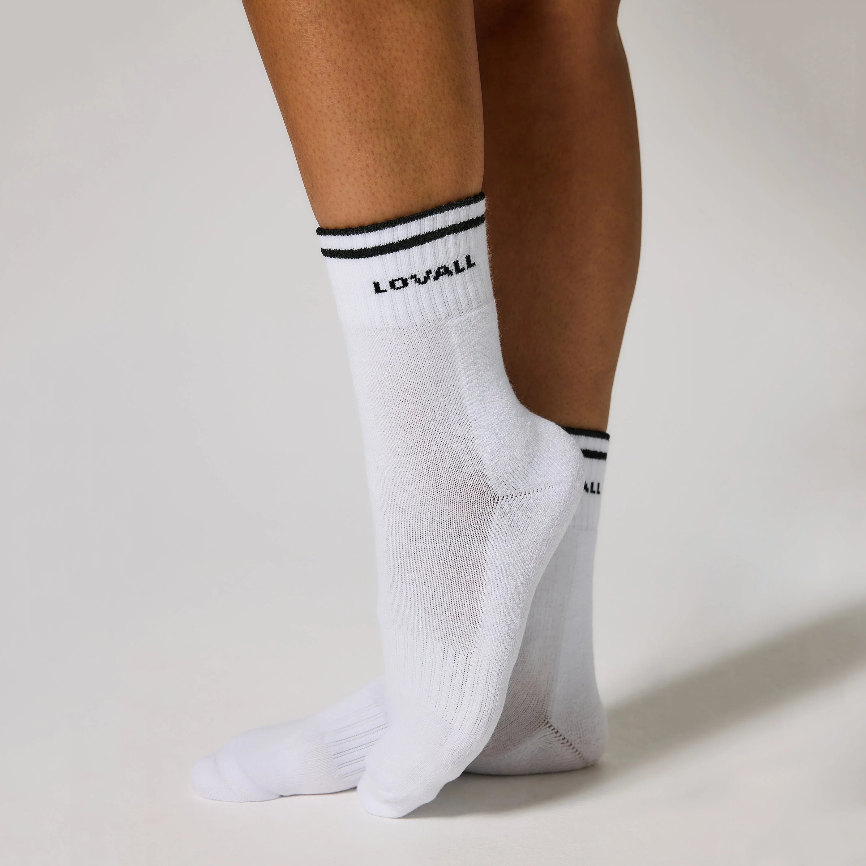 Ribbed Sports Socks - Black - Image 5