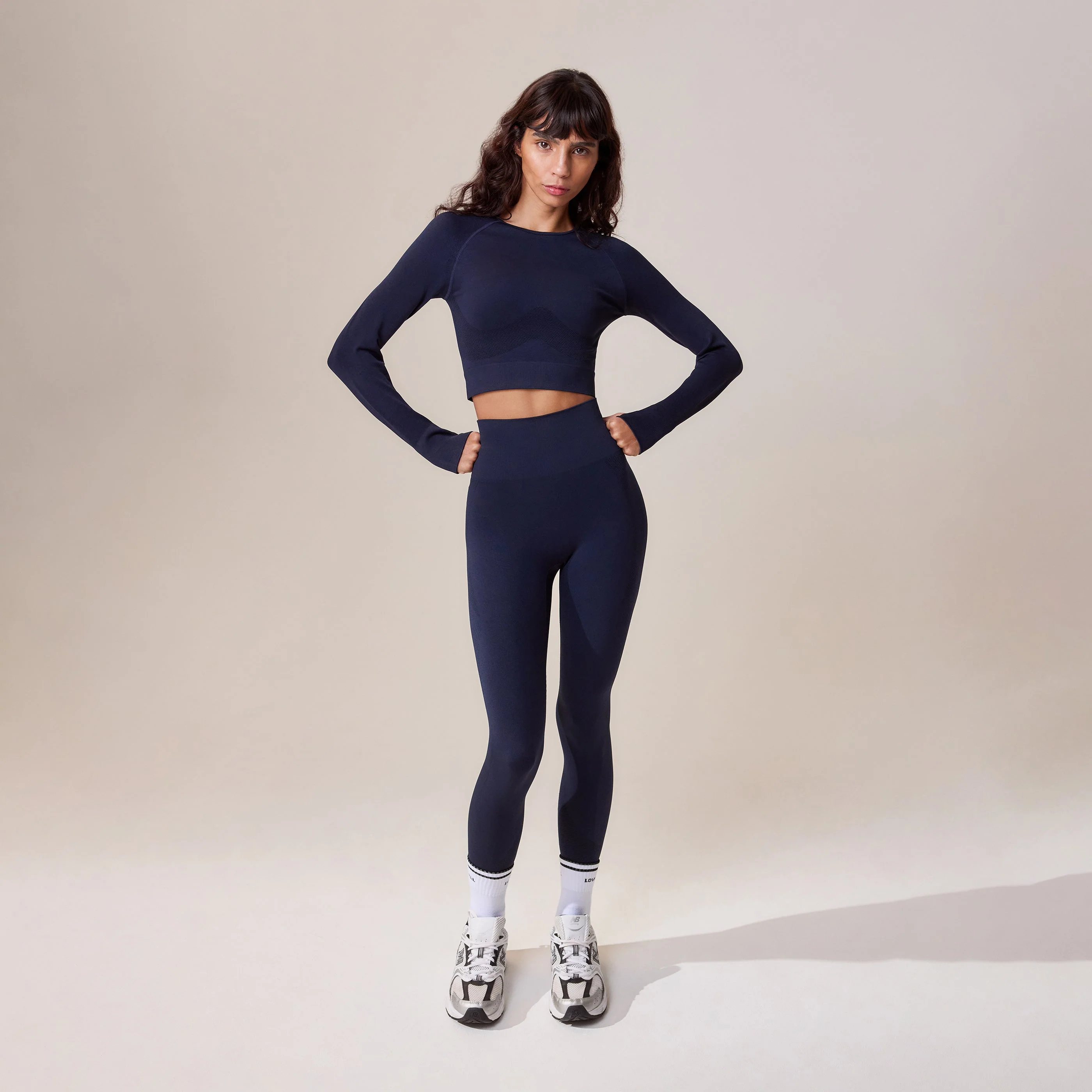 Sculpt Seamless Long Sleeve Top - Deep Navy - Image 2