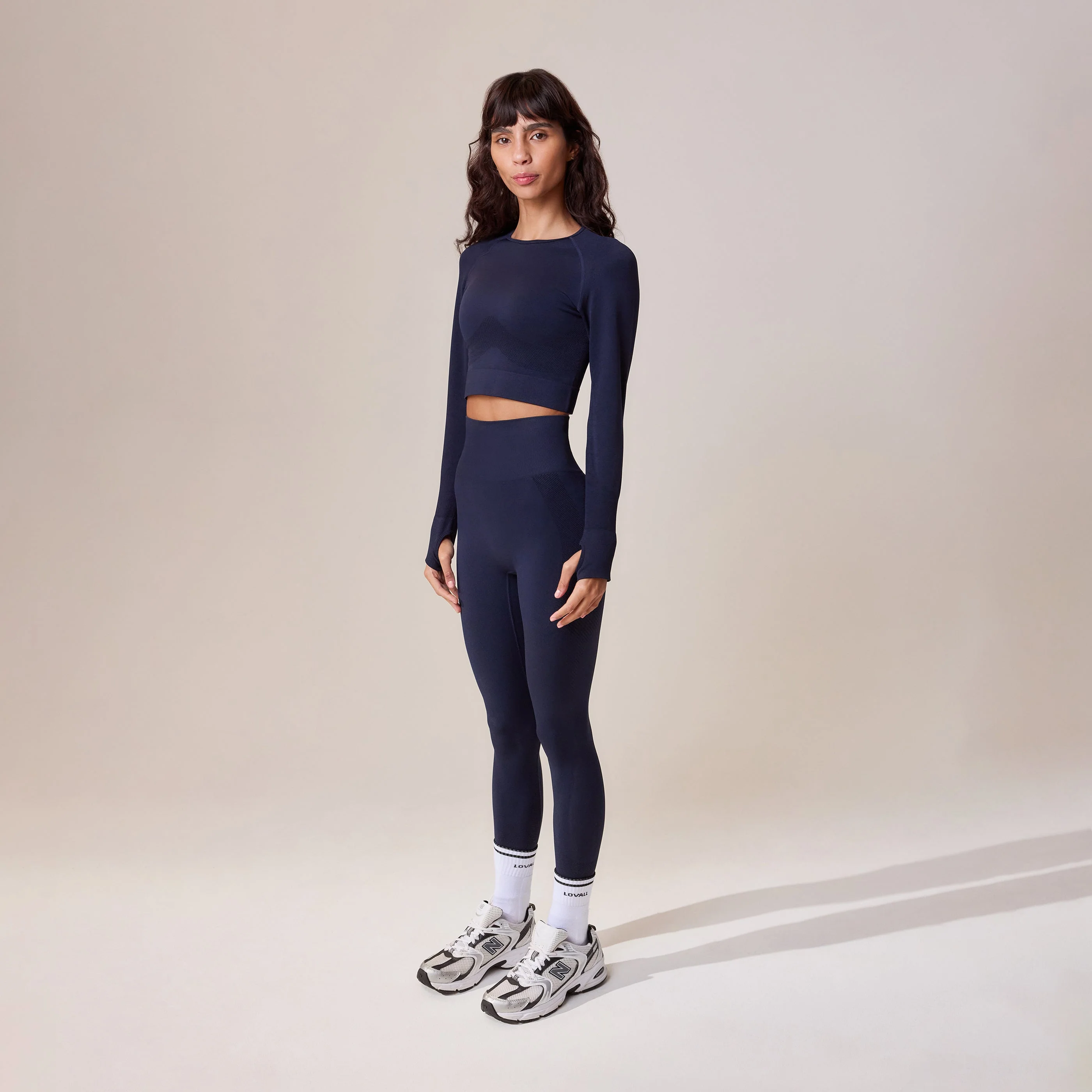 Sculpt Seamless Long Sleeve Top - Deep Navy - Image 5