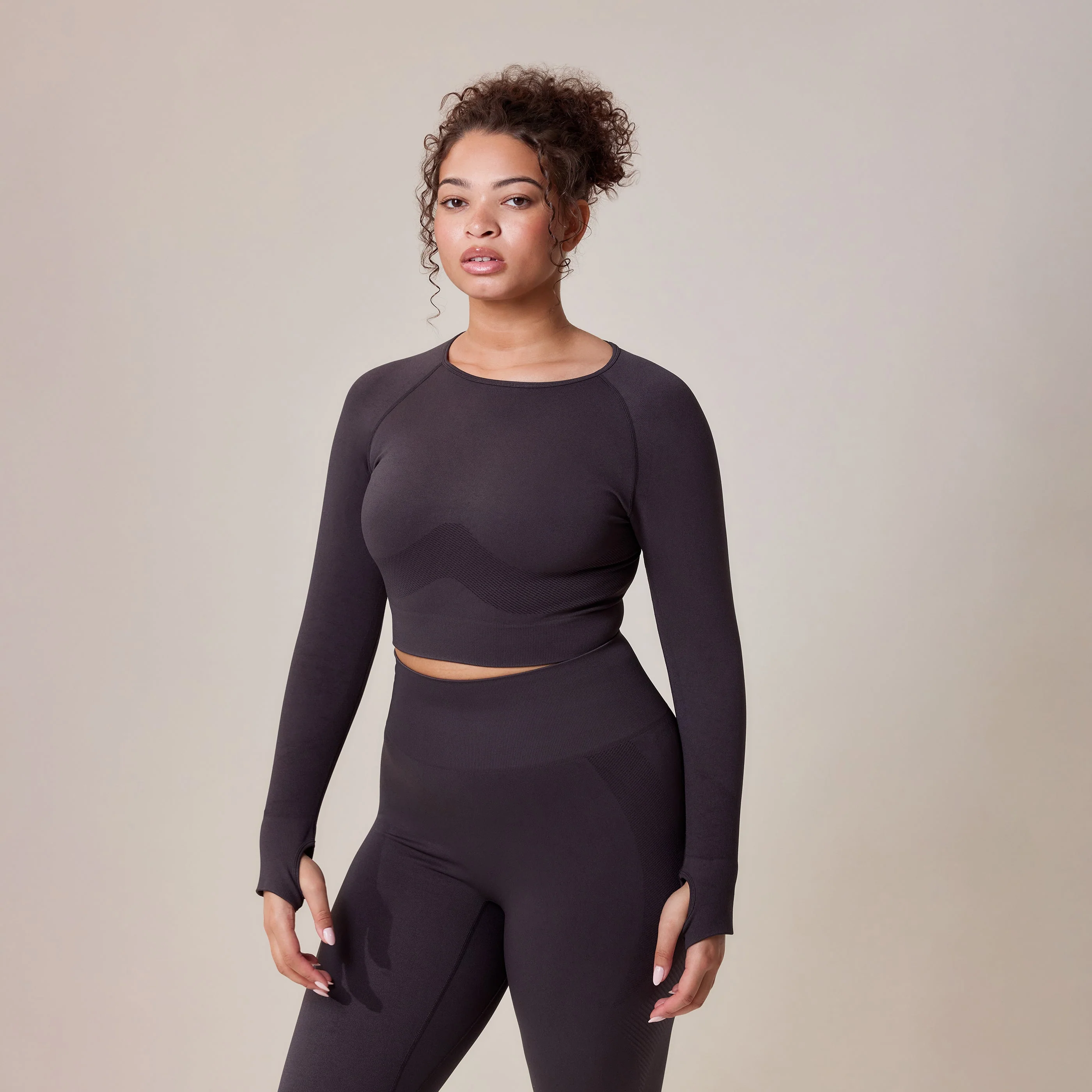 Sculpt Seamless Long Sleeve Top - Shadow