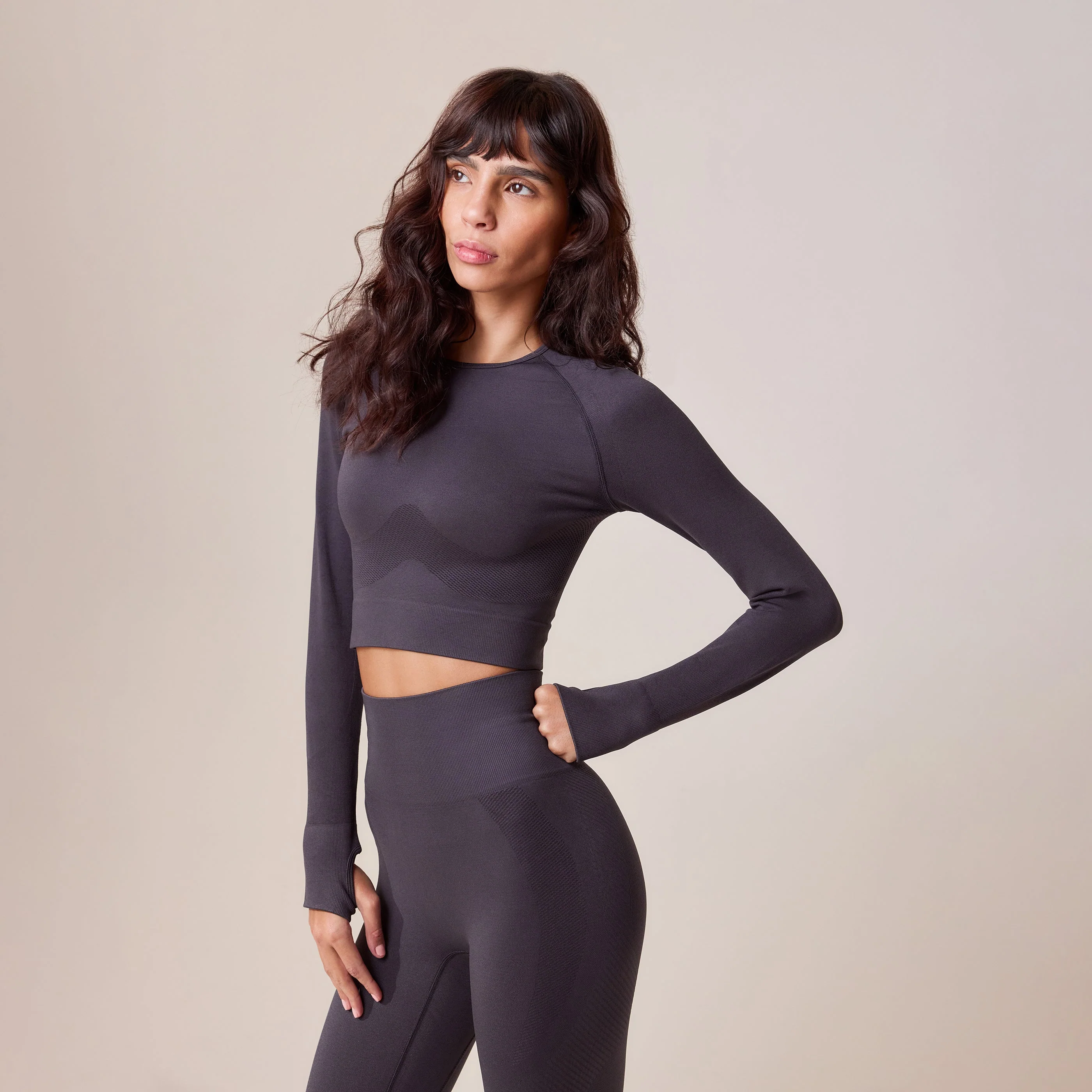 Sculpt Seamless Long Sleeve Top - Shadow - Image 2