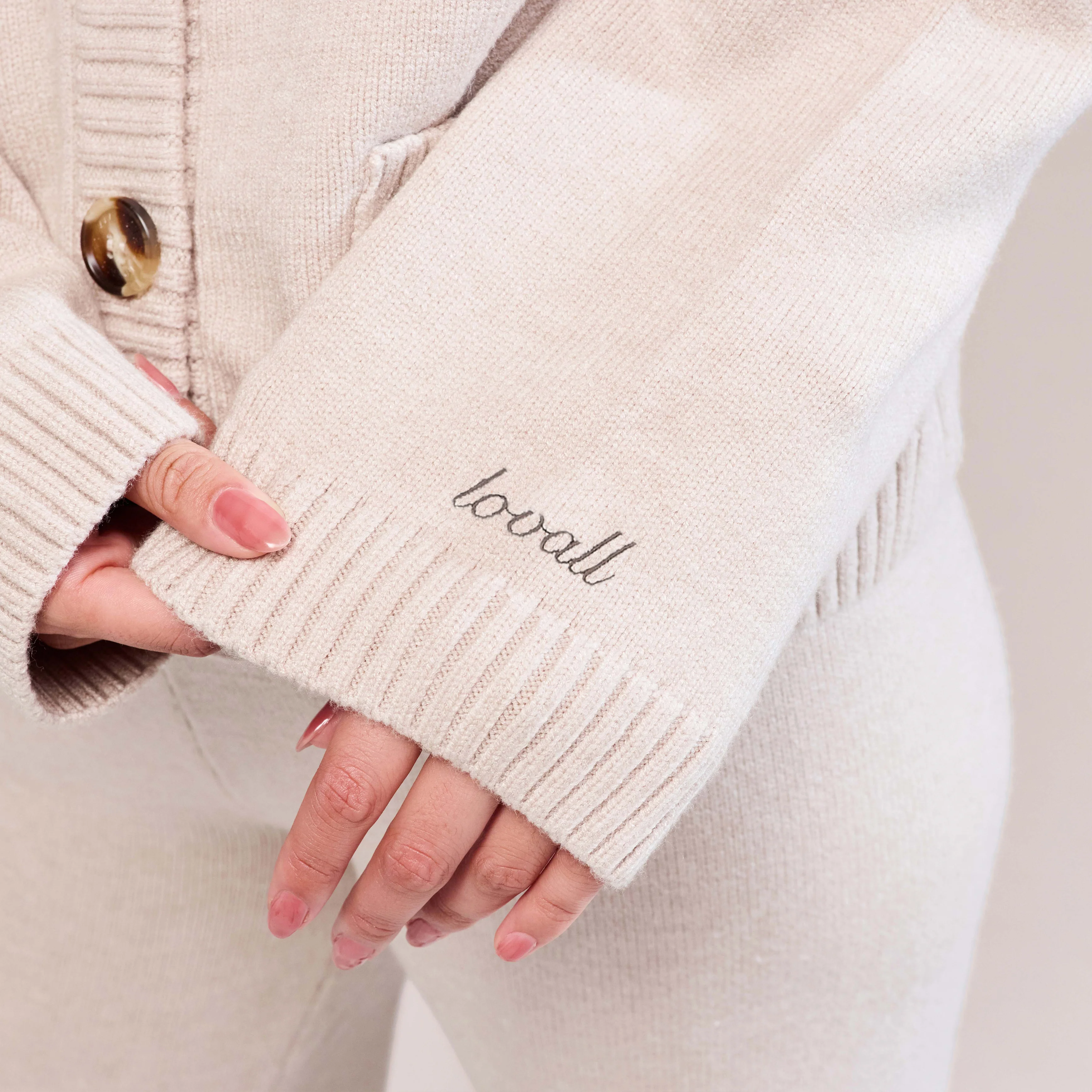 Soft Knit Cardigan - Beige - Image 4