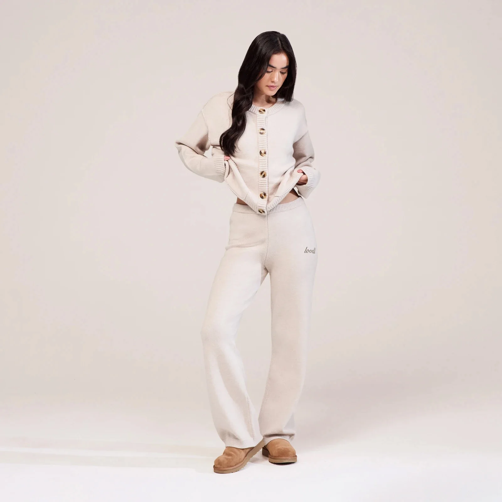 Soft Knit Cardigan - Beige - Image 5